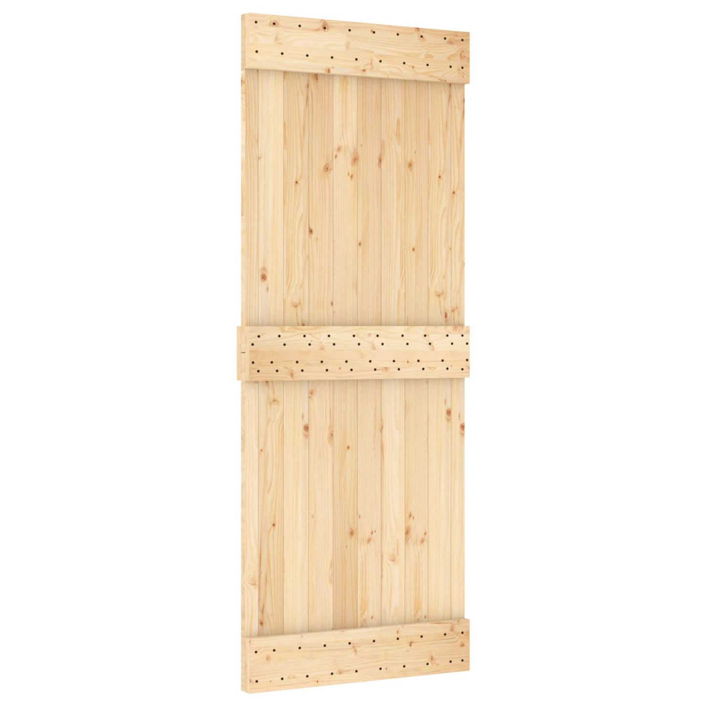 Schiebetür NARVIK Natürlich und Schwarz 80 x 210 cm (152,5 cm)