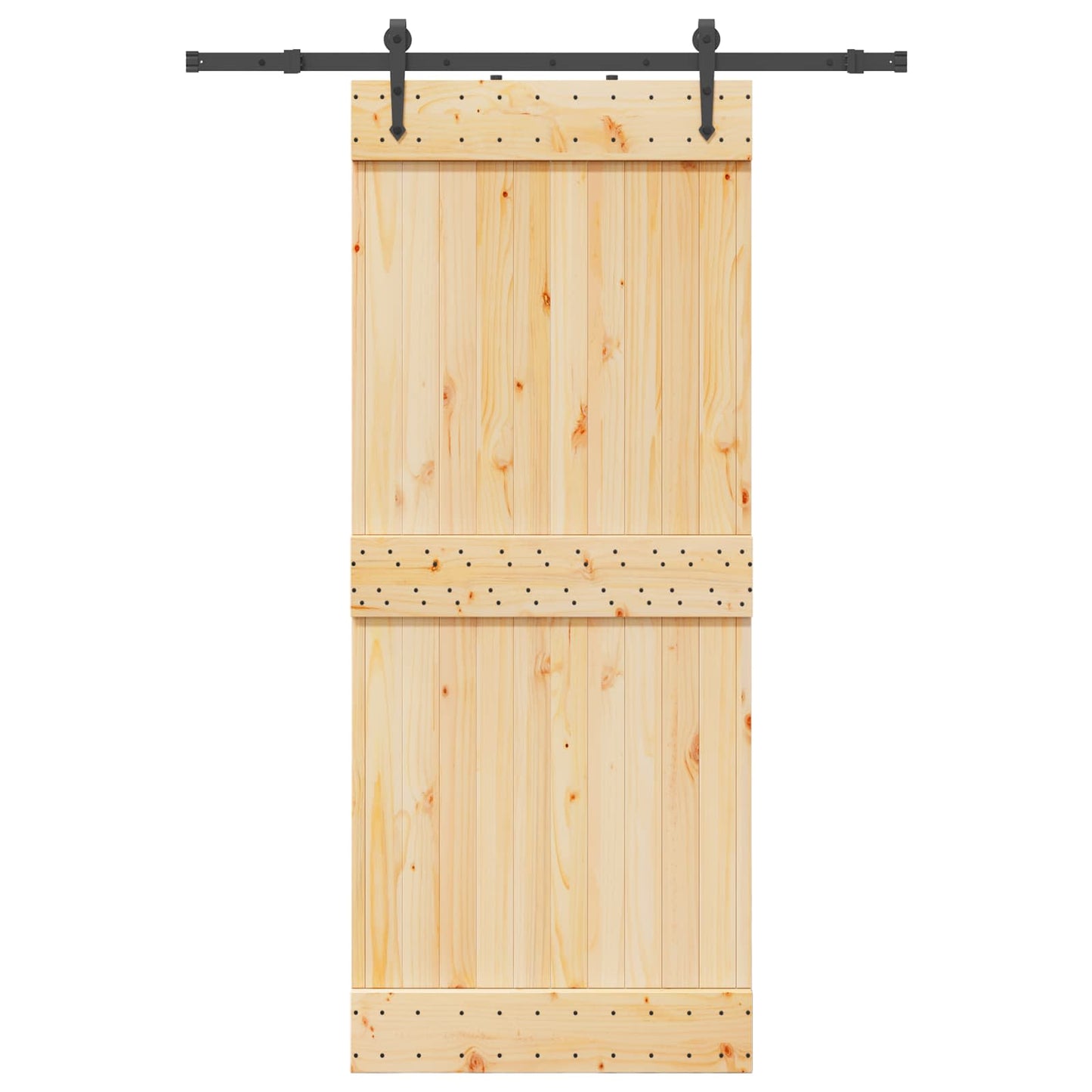 Schiebetür NARVIK Natürlich und Schwarz 85 x 210 cm (152,5 cm)