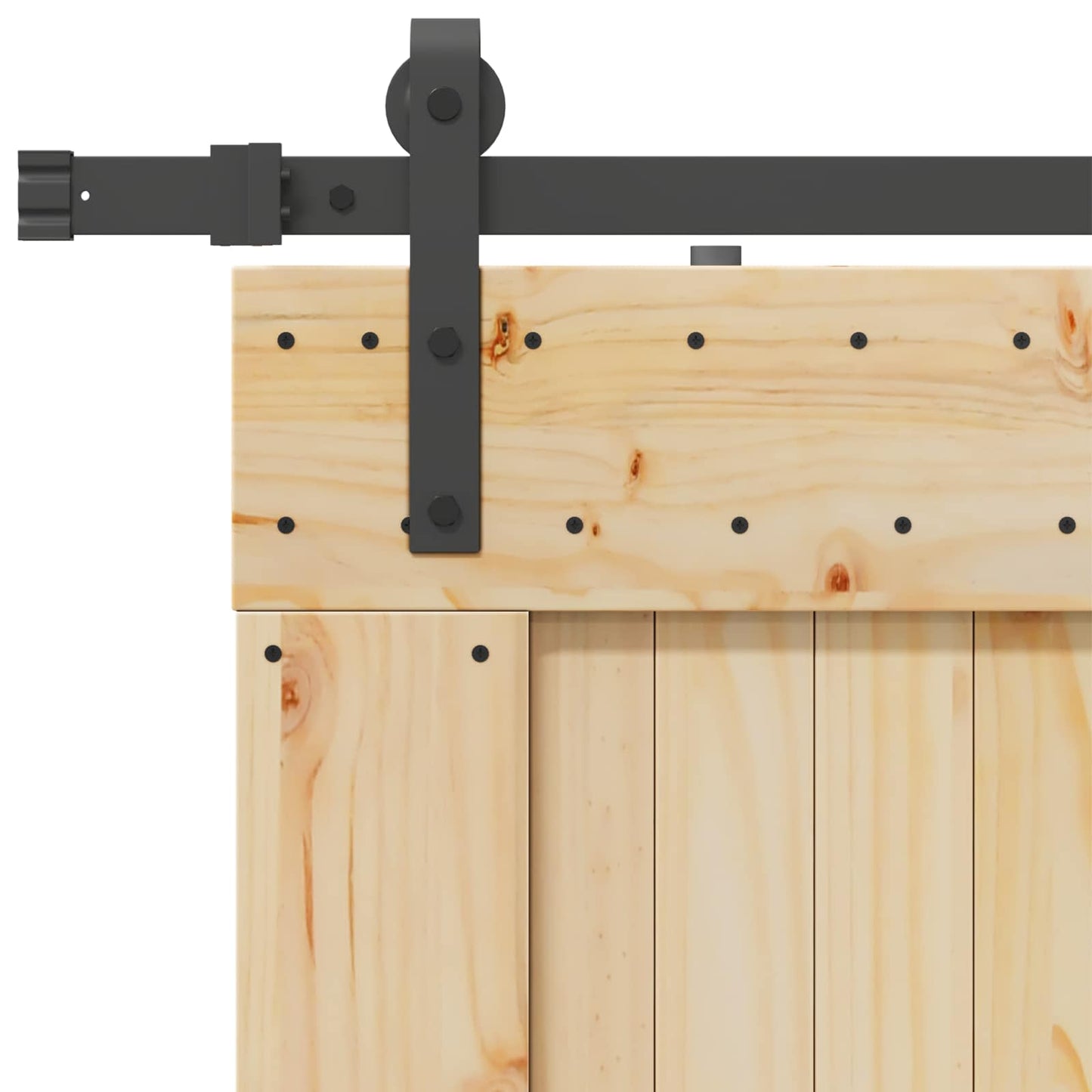 Schiebetür NARVIK Natürlich und Schwarz 85 x 210 cm (152,5 cm)