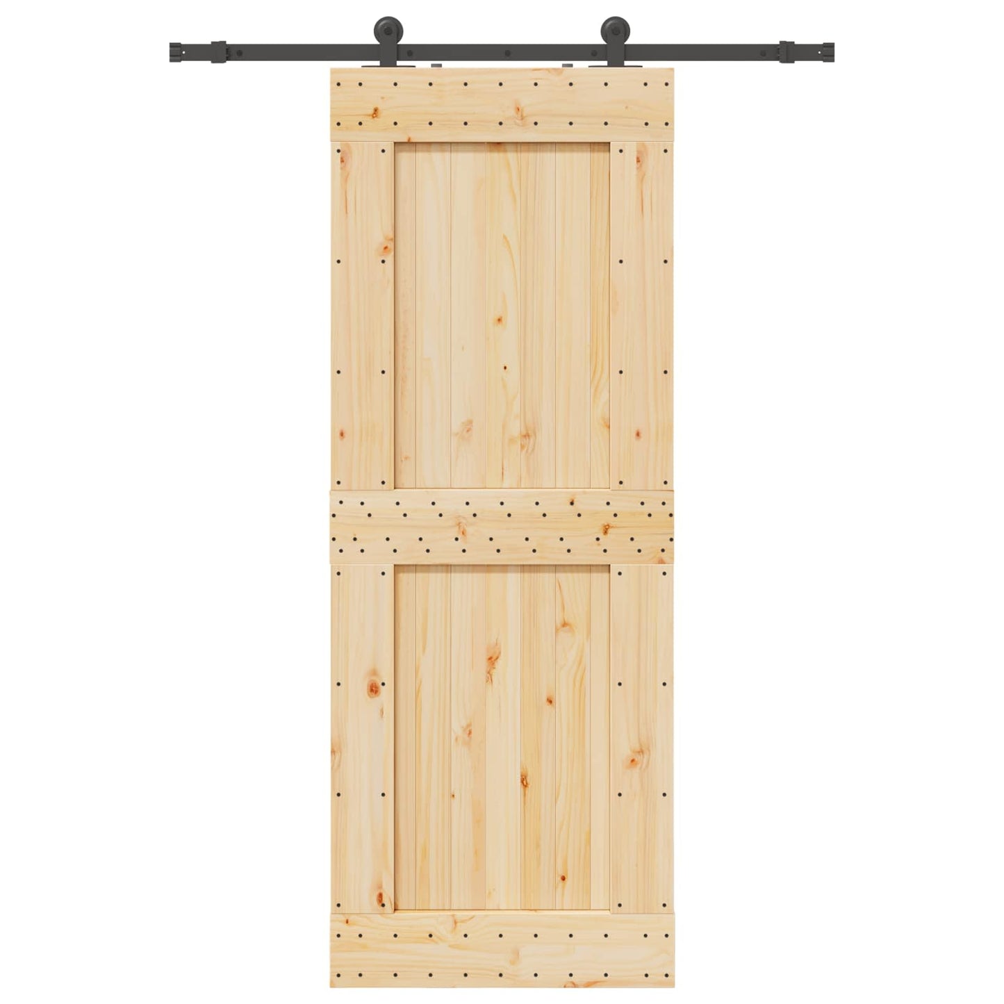 Schiebetür NARVIK Natürlich und Schwarz 85 x 210 cm (152,5 cm)