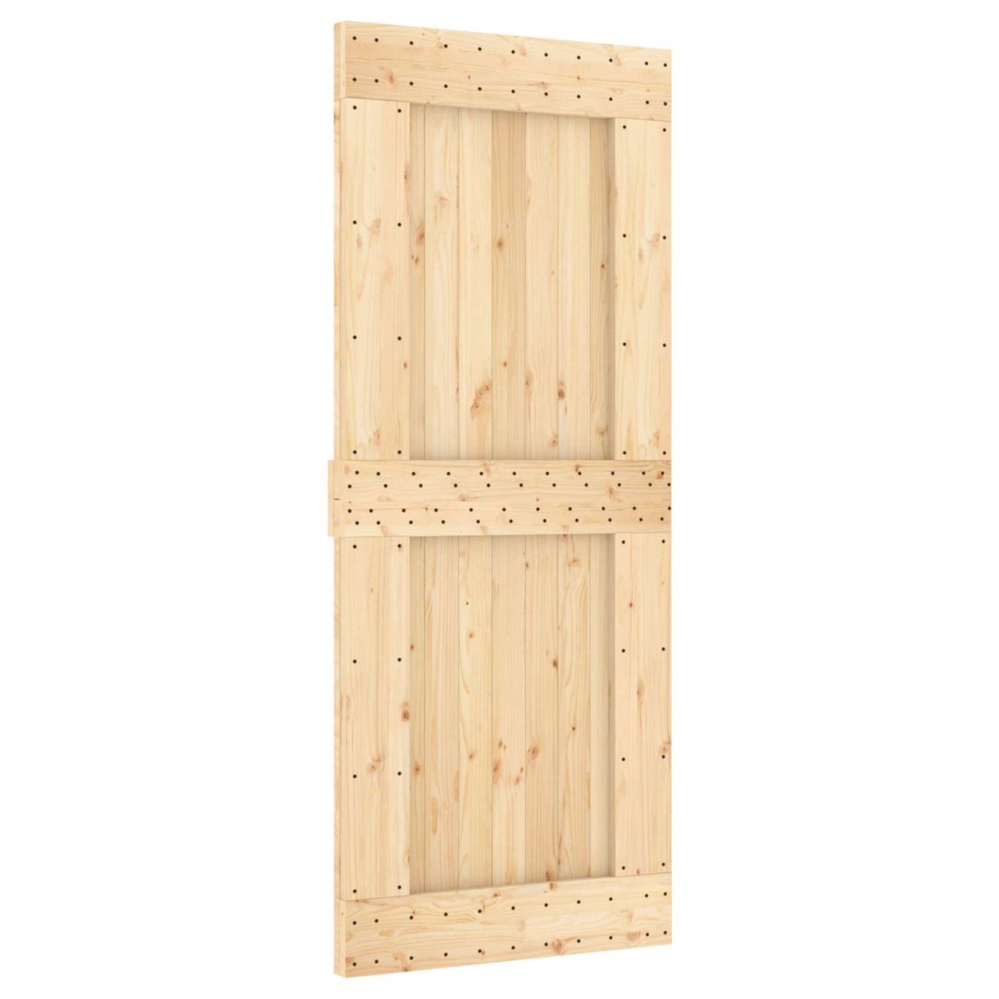 Schiebetür NARVIK 85 x 210 cm (213,5 cm) Natürlich und Schwarz