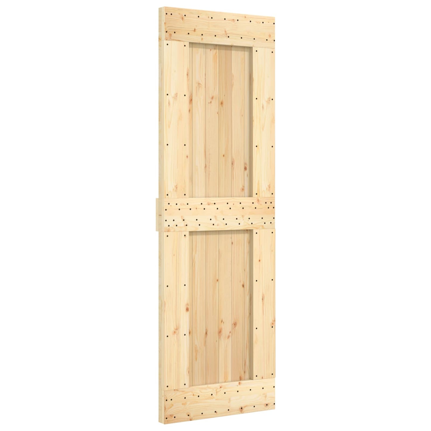 Schiebetür NARVIK Natürlich und Schwarz 70 x 210 cm (213,5 cm)