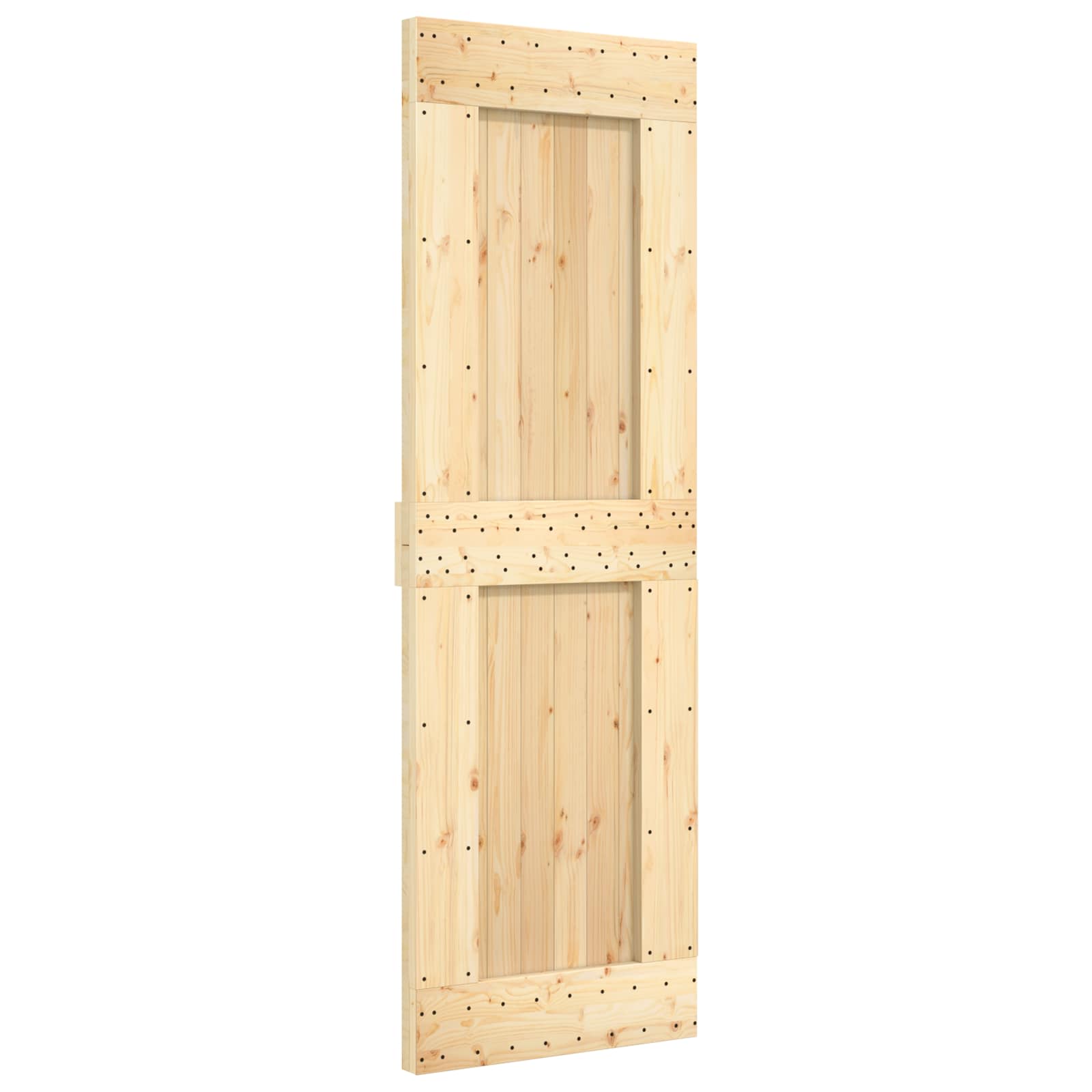 Schiebetür NARVIK Natürlich und Schwarz 70 x 210 cm (152,5 cm)