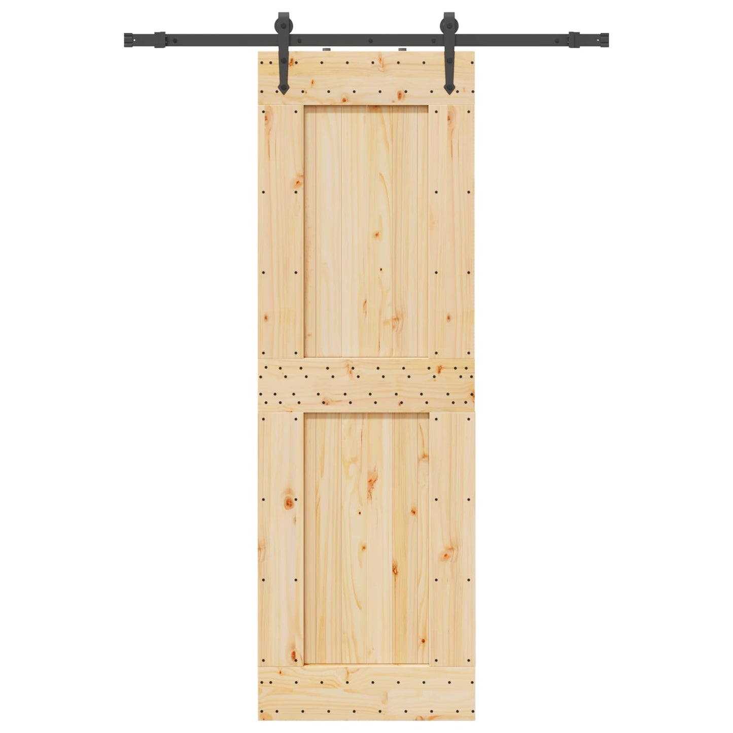 Schiebetür NARVIK Natürlich und Schwarz 70 x 210 cm (152,5 cm)