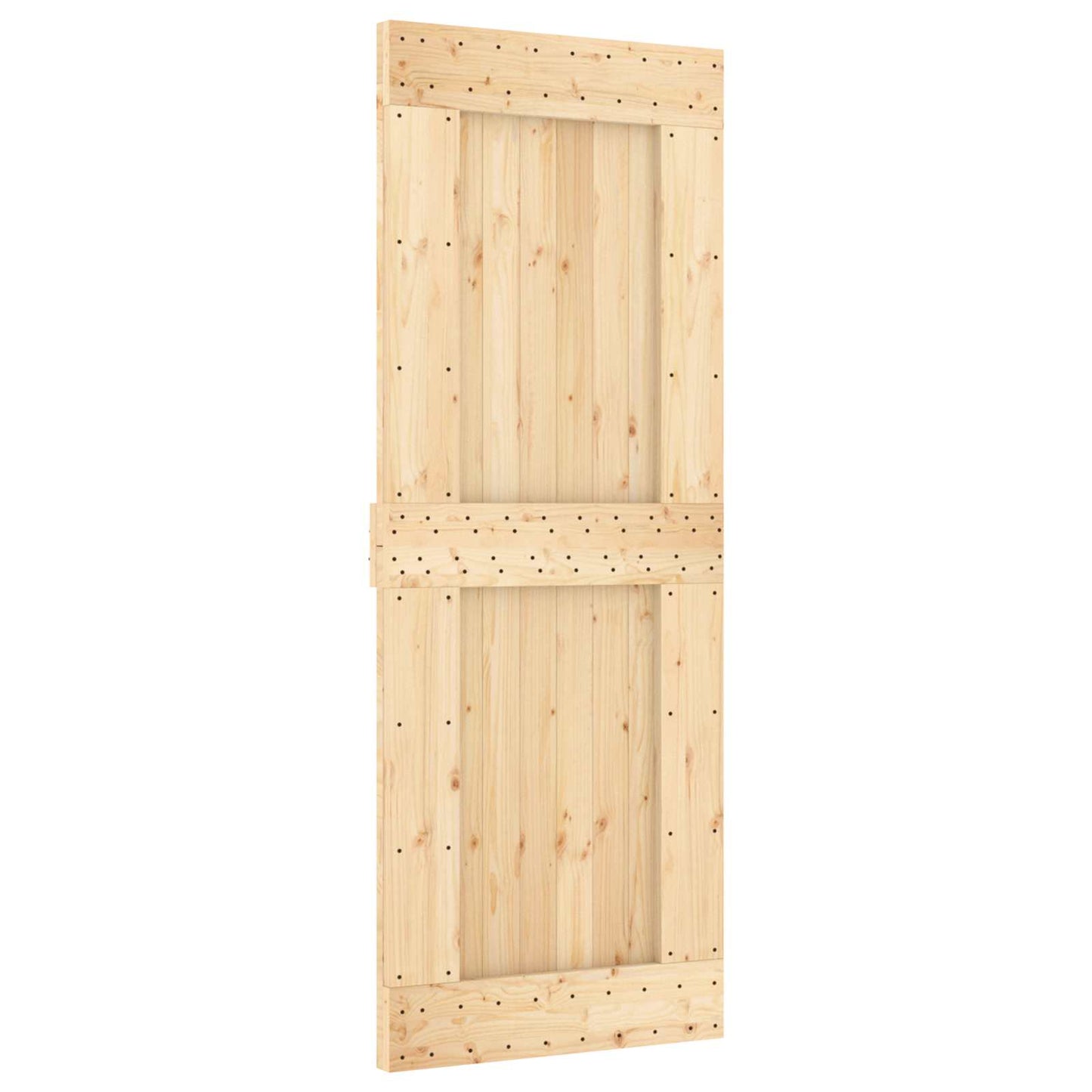 Schiebetür NARVIK Natürlich und Schwarz 80 x 210 cm (152,5 cm)