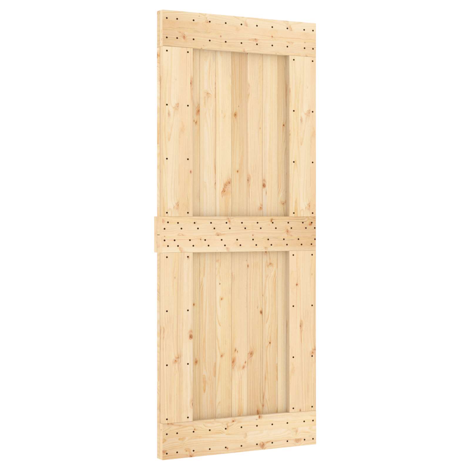 Schiebetür NARVIK Natürlich und Schwarz 85 x 210 cm (152,5 cm)