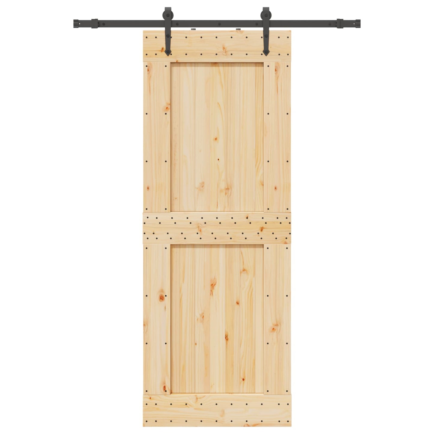 Schiebetür NARVIK Natürlich und Schwarz 85 x 210 cm (152,5 cm)
