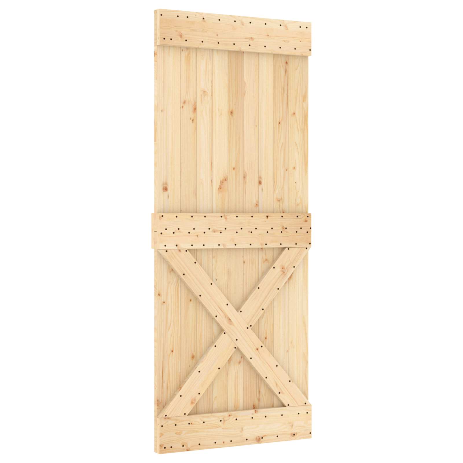 Schiebetür NARVIK Natürlich und Schwarz 85 x 210 cm (152,5 cm)