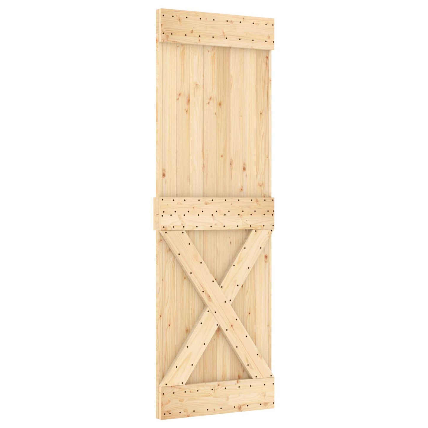 Schiebetür NARVIK Natürlich und Schwarz 70 x 210 cm (152,5 cm)