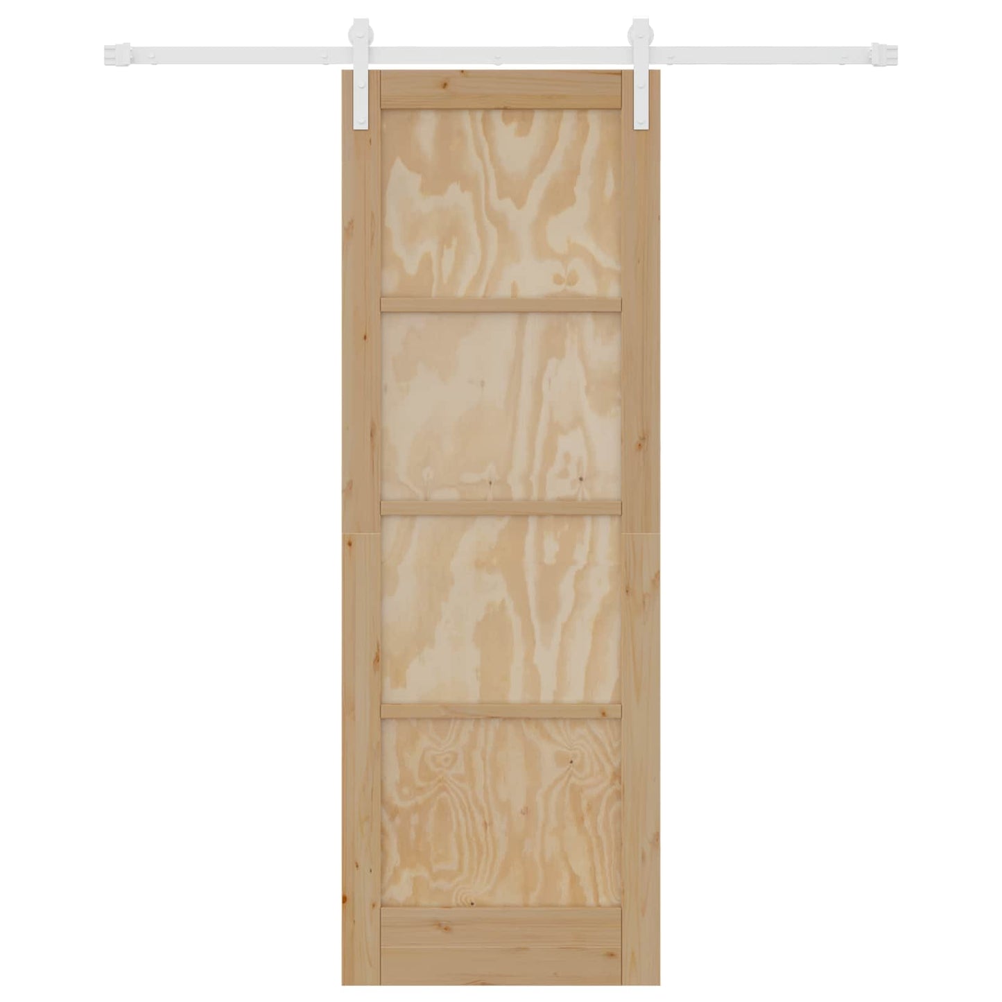 Schiebetür Natürlich und Weiß 73,5 x 211 cm