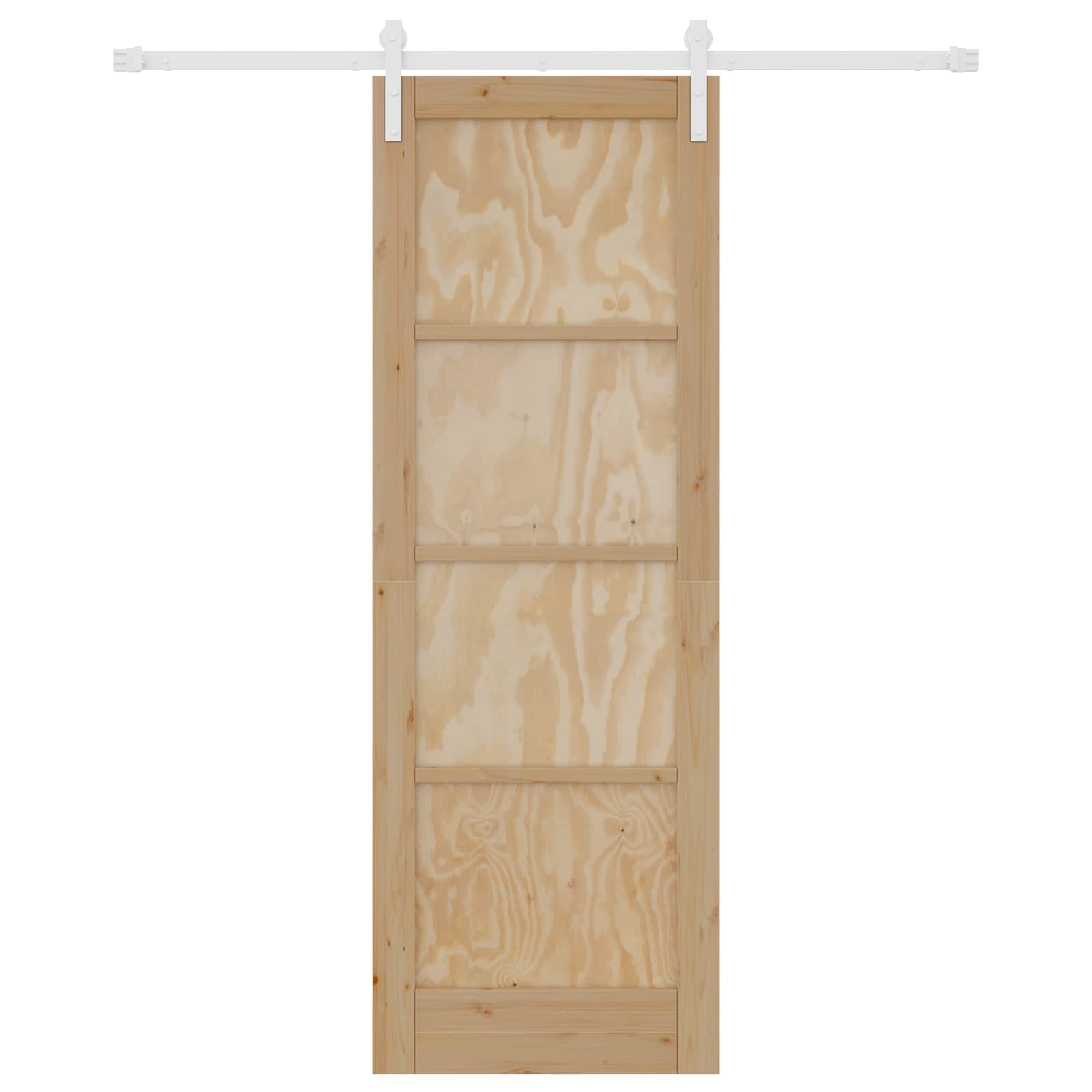 Schiebetür Natürlich und Weiß 73,5 x 211 cm