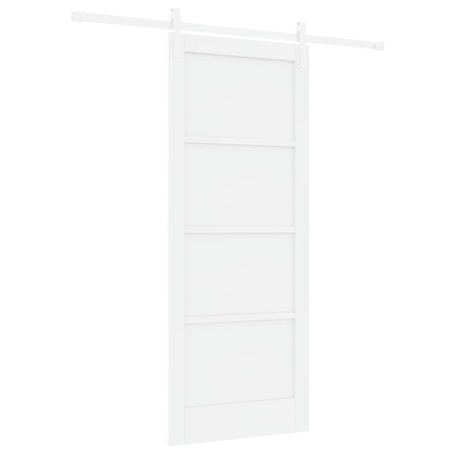 Schiebetür Weiß 83 x 202 cm Massives Kiefernholz