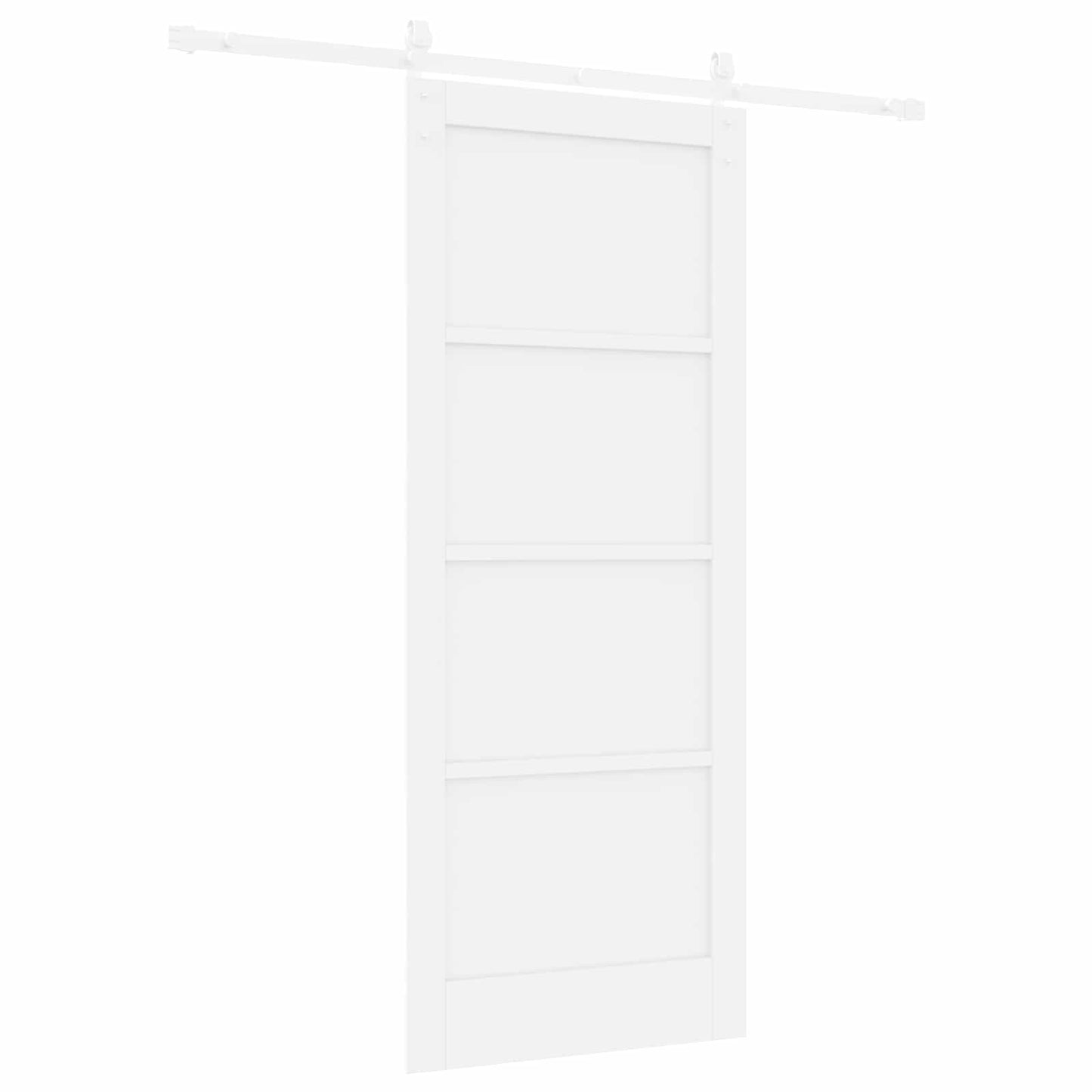 Schiebetür Weiß 83 x 202 cm Massives Kiefernholz