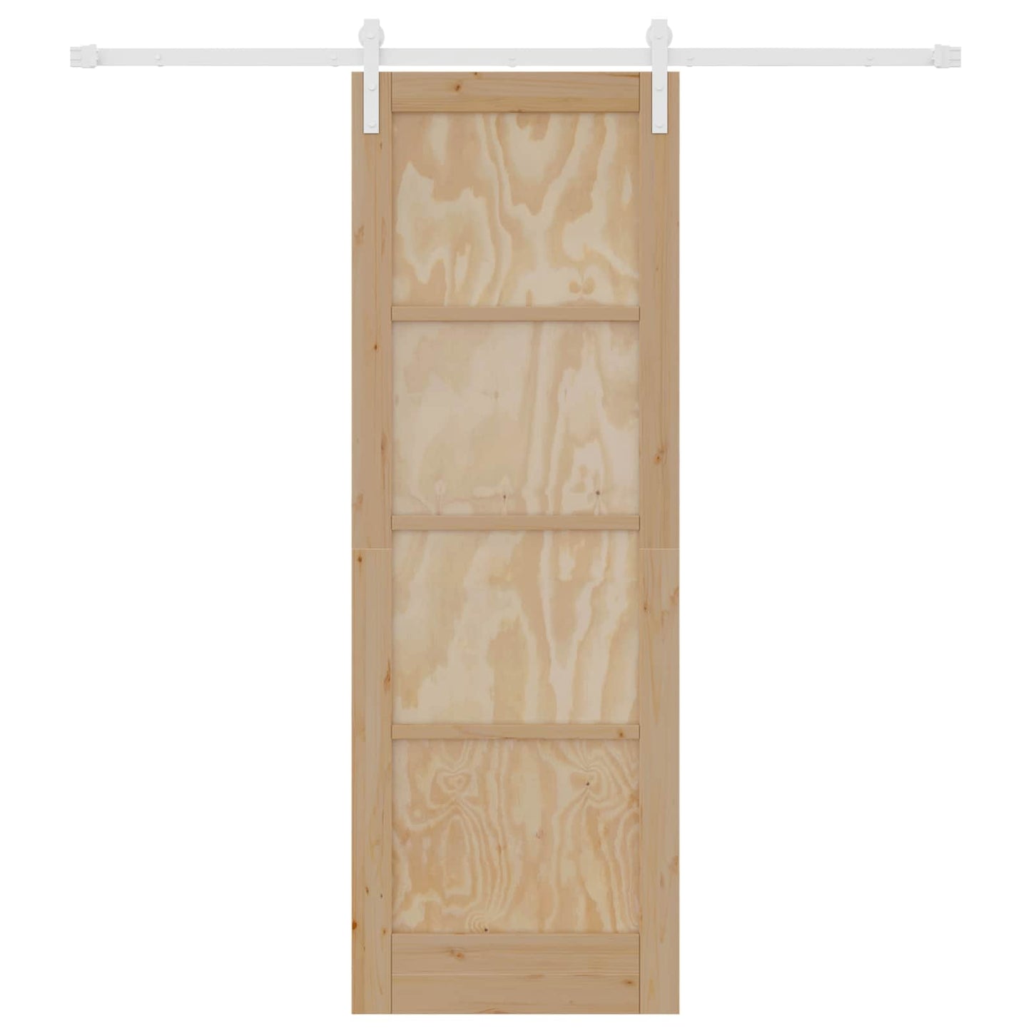 Schiebetür Natürlich und Weiß 73,5 x 211 cm