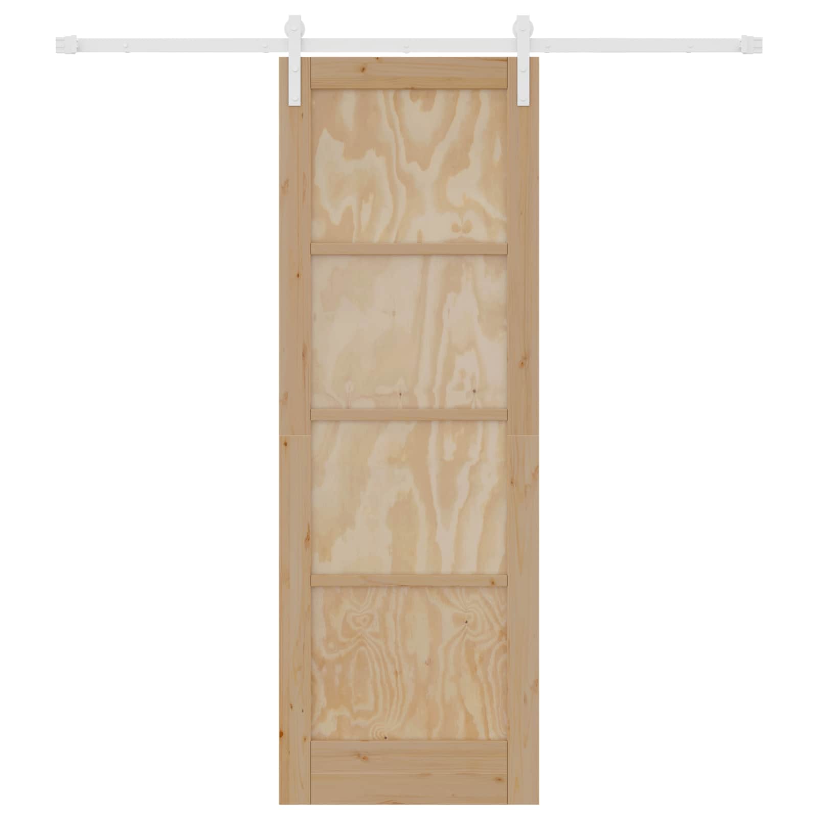 Schiebetür Natürlich und Weiß 73,5 x 211 cm