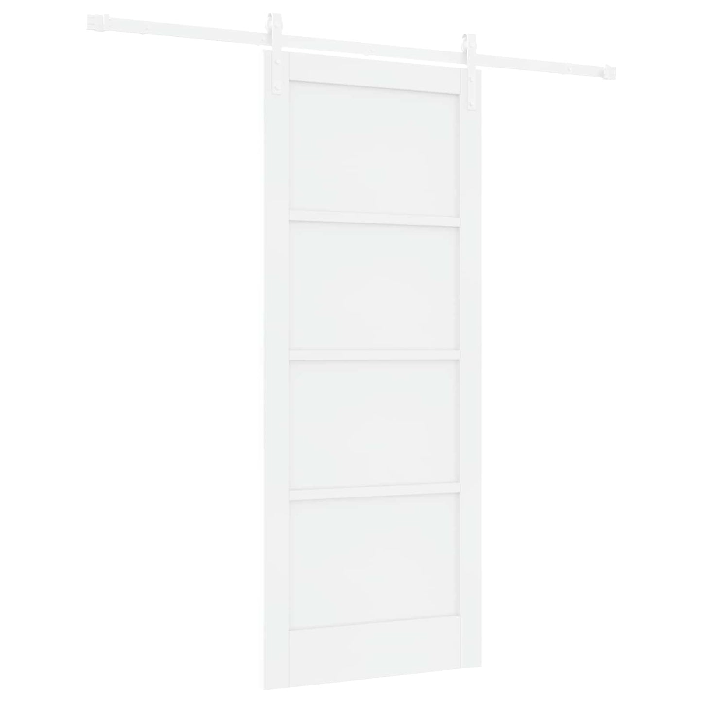 Schiebetür Weiß 83 x 202 cm Massives Kiefernholz