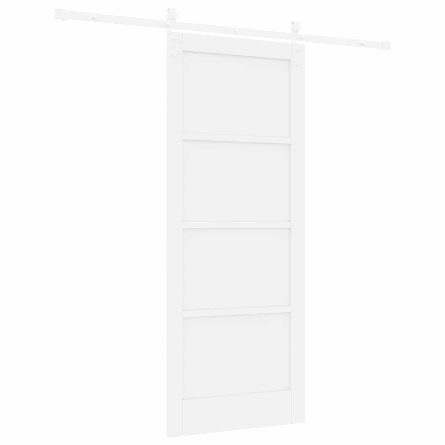 Schiebetür Weiß 83 x 202 cm Massives Kiefernholz