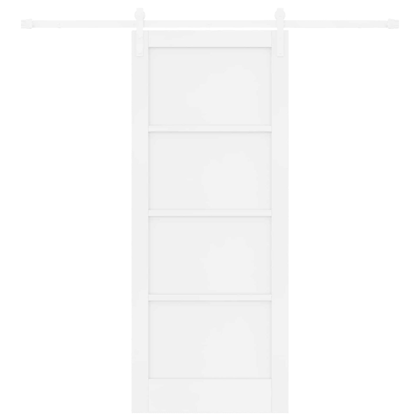 Schiebetür Weiß 83 x 202 cm Massives Kiefernholz