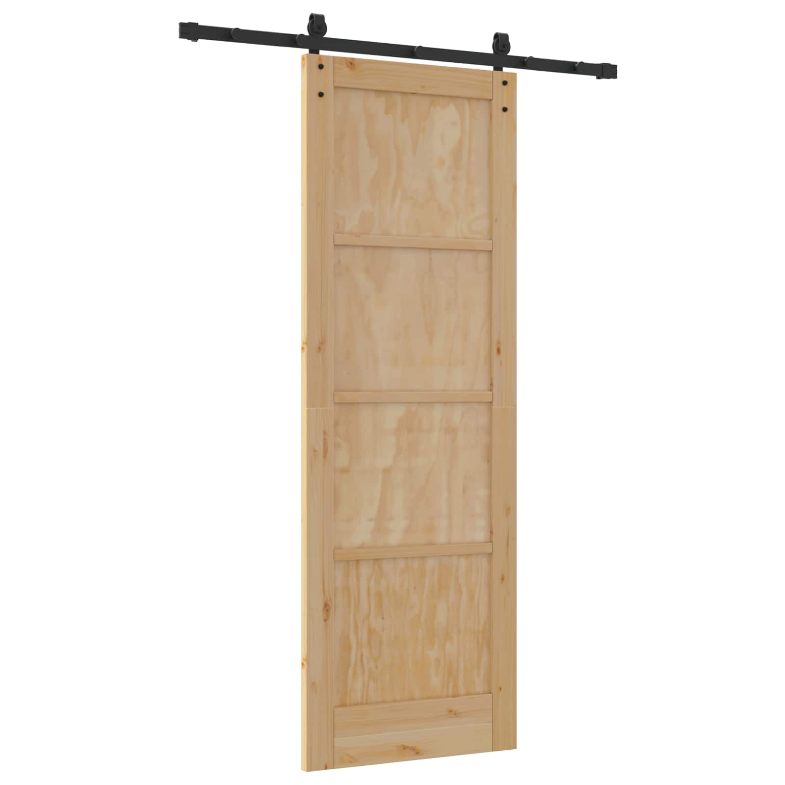 Schiebetür Natur 73,5 x 211 cm Massives Kiefernholz