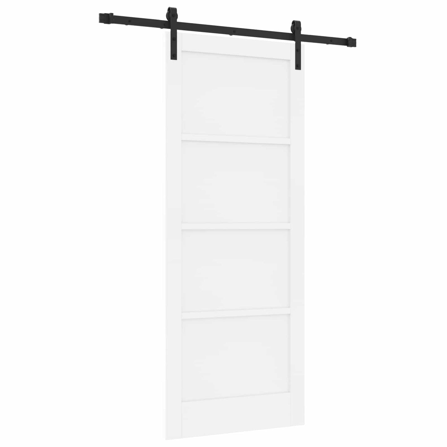 Schiebetür Weiß 83 x 202 cm Massives Kiefernholz