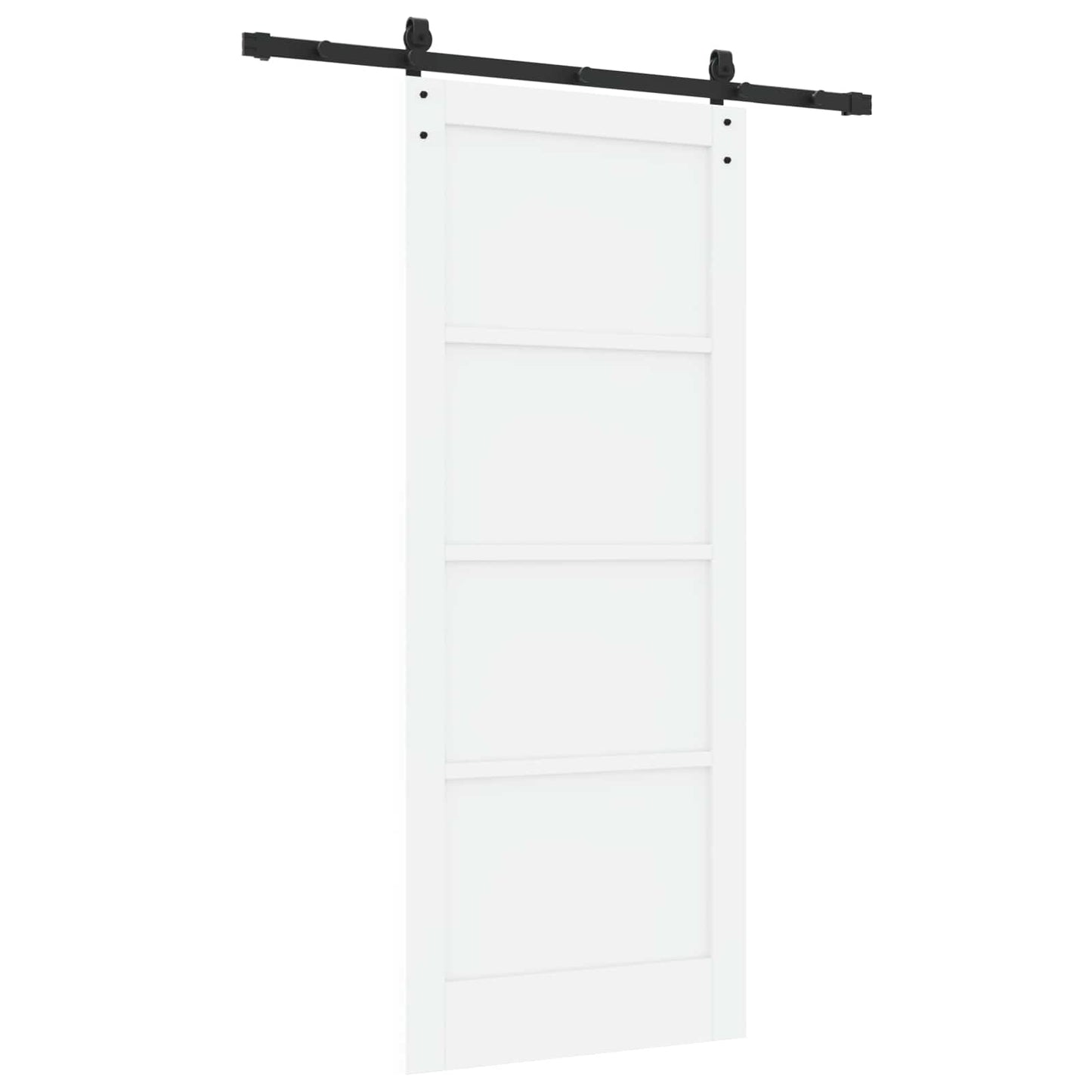 Schiebetür Weiß 83 x 202 cm Massives Kiefernholz
