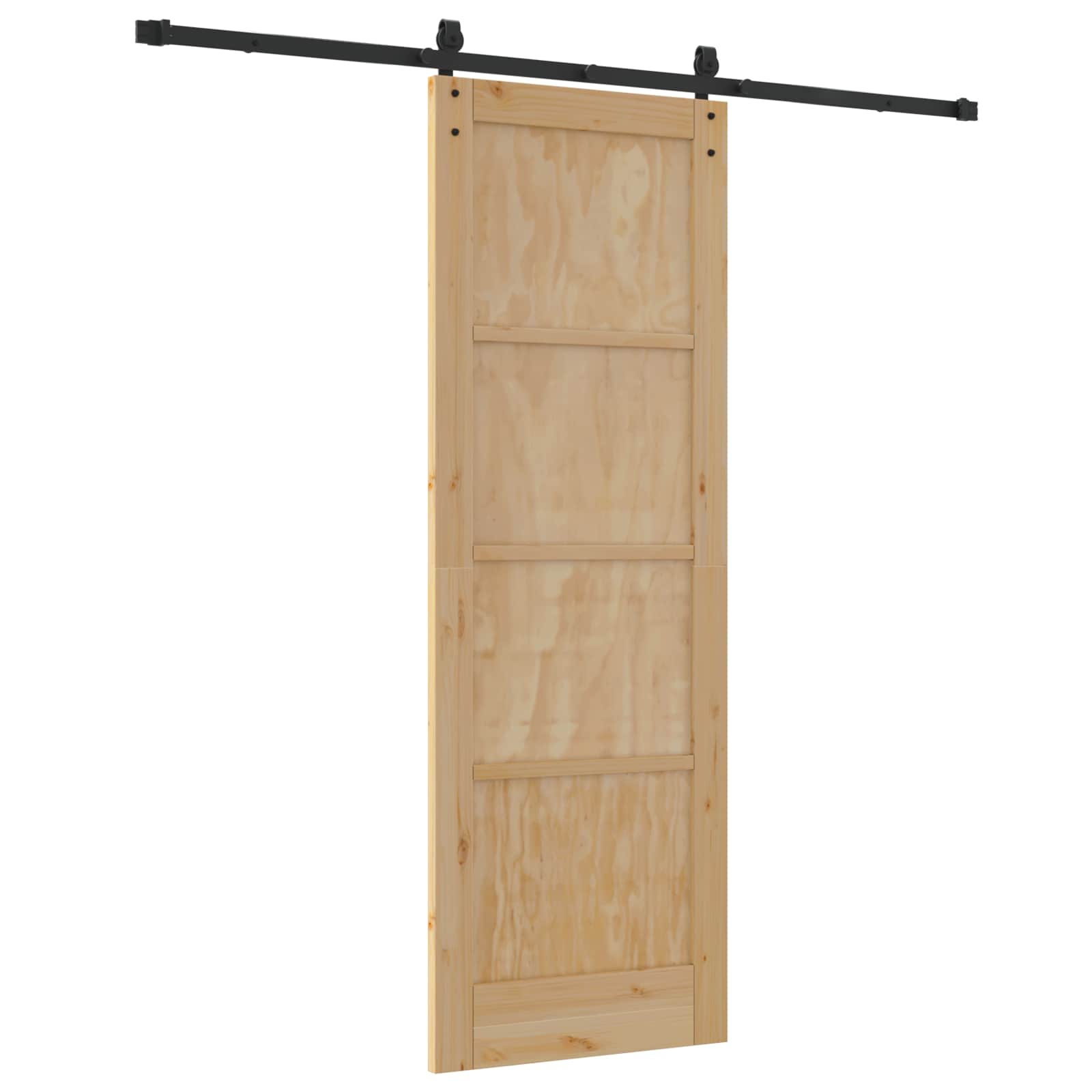 Schiebetür Natur 73,5 x 211 cm Massives Kiefernholz