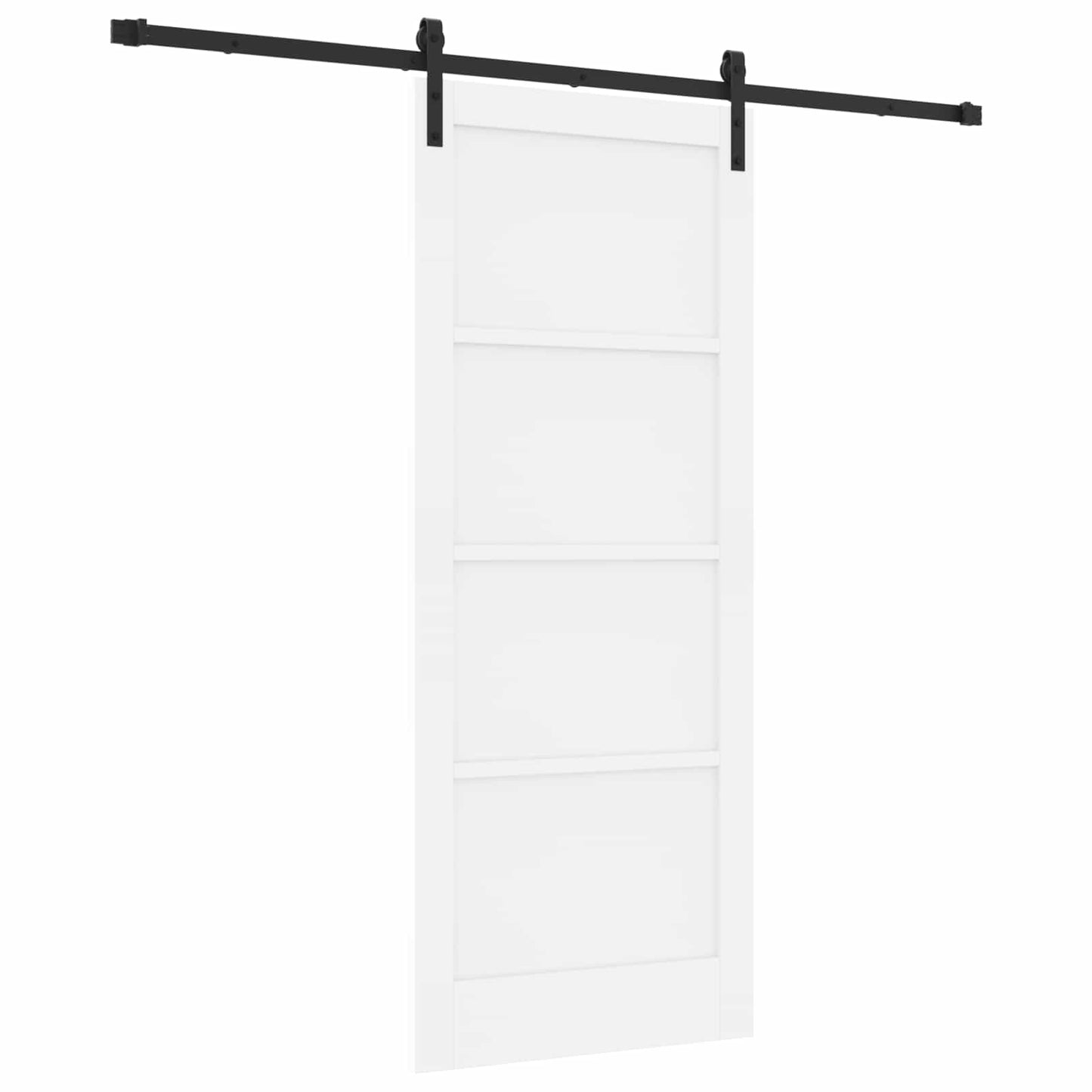 Schiebetür Weiß 83 x 202 cm Massives Kiefernholz