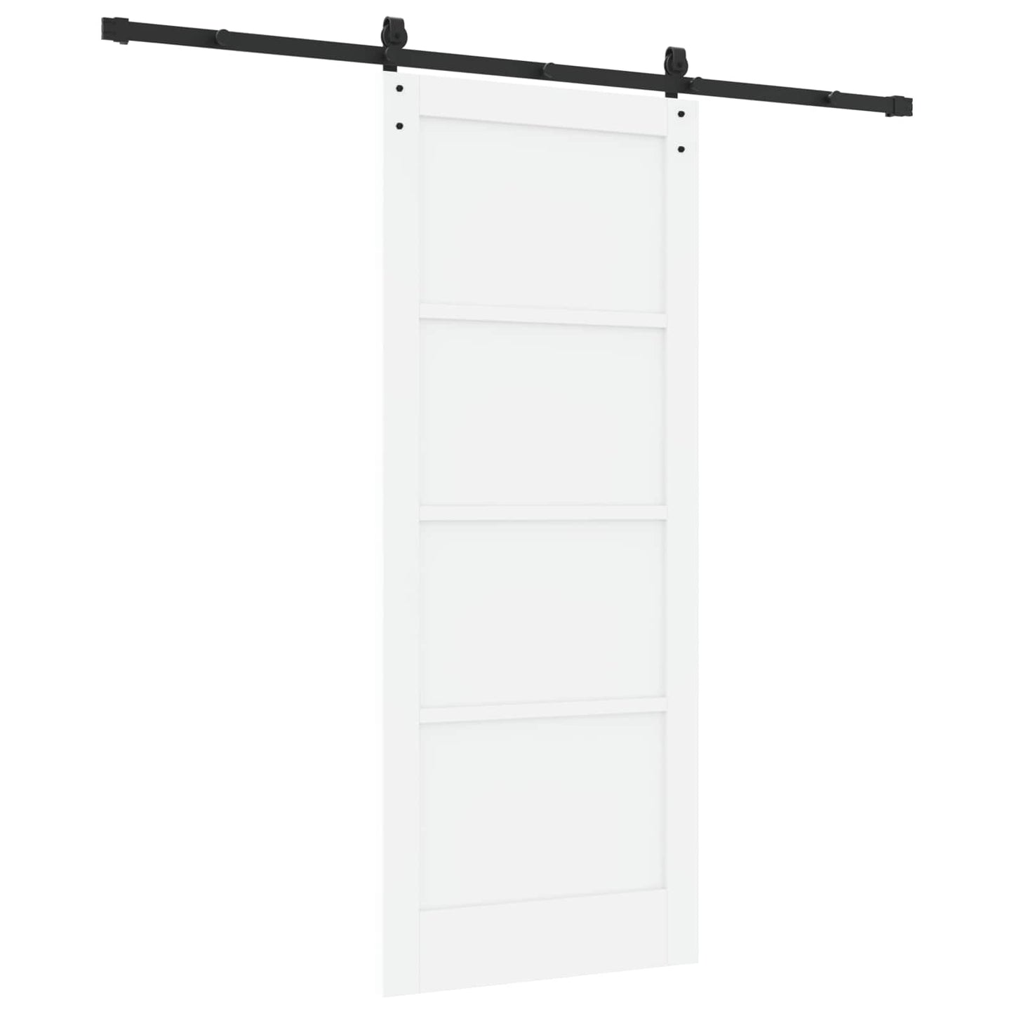 Schiebetür Weiß 83 x 202 cm Massives Kiefernholz