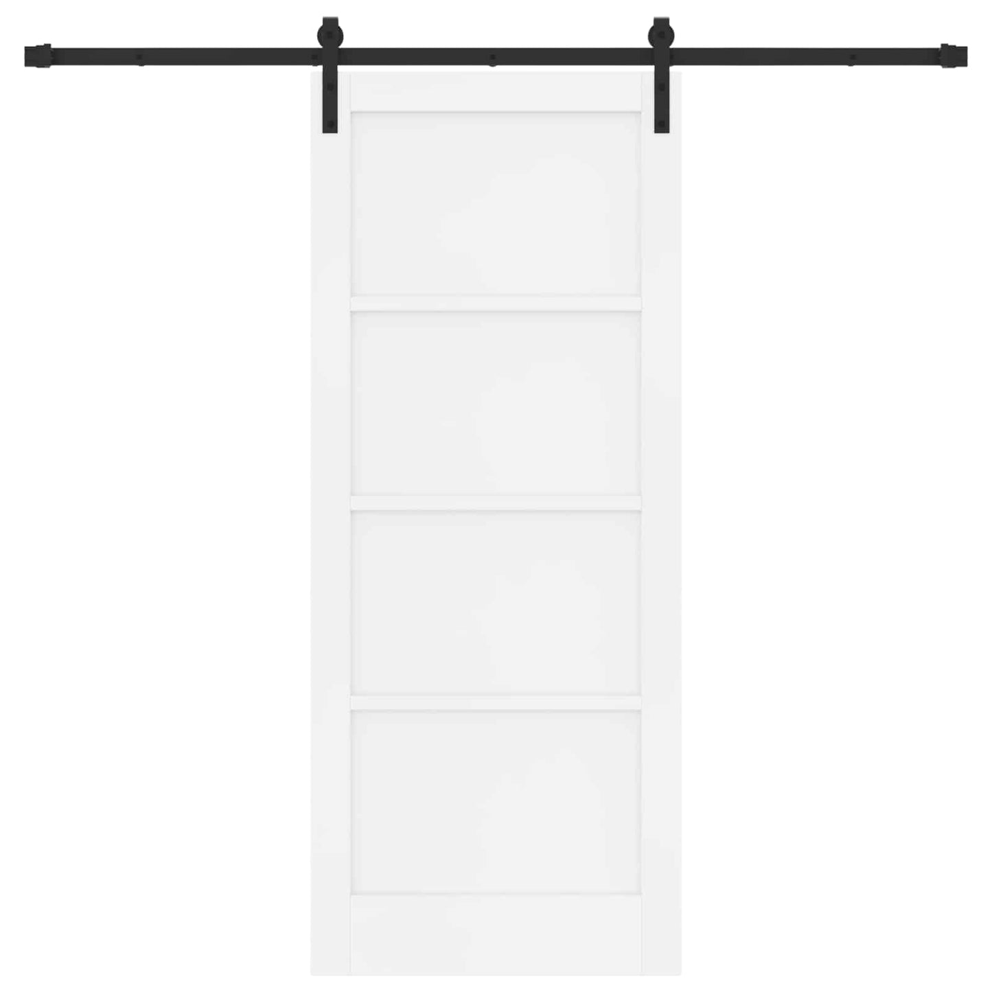 Schiebetür Weiß 83 x 202 cm Massives Kiefernholz