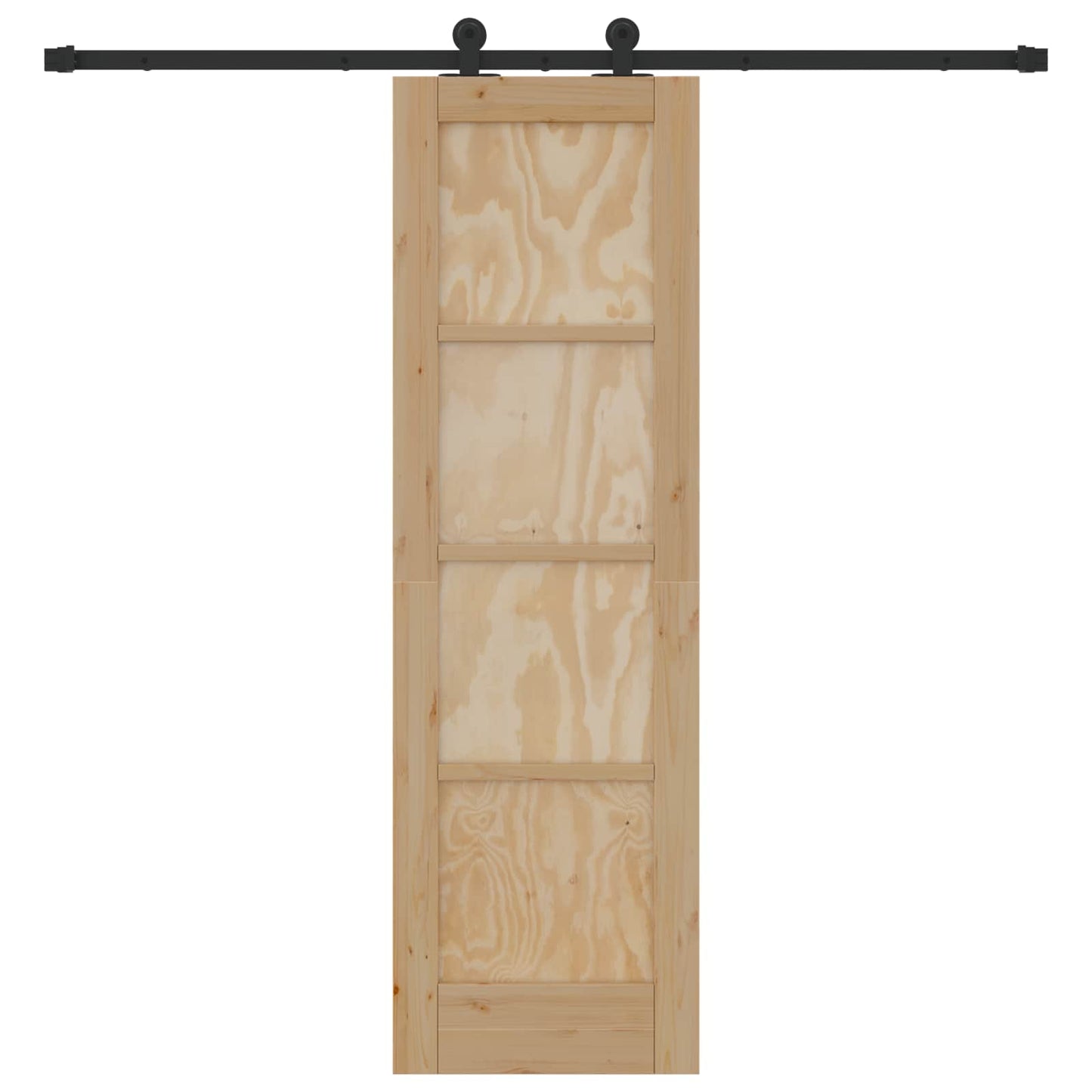 Schiebetür Natürlich und Schwarz 61 x 198,5 cm