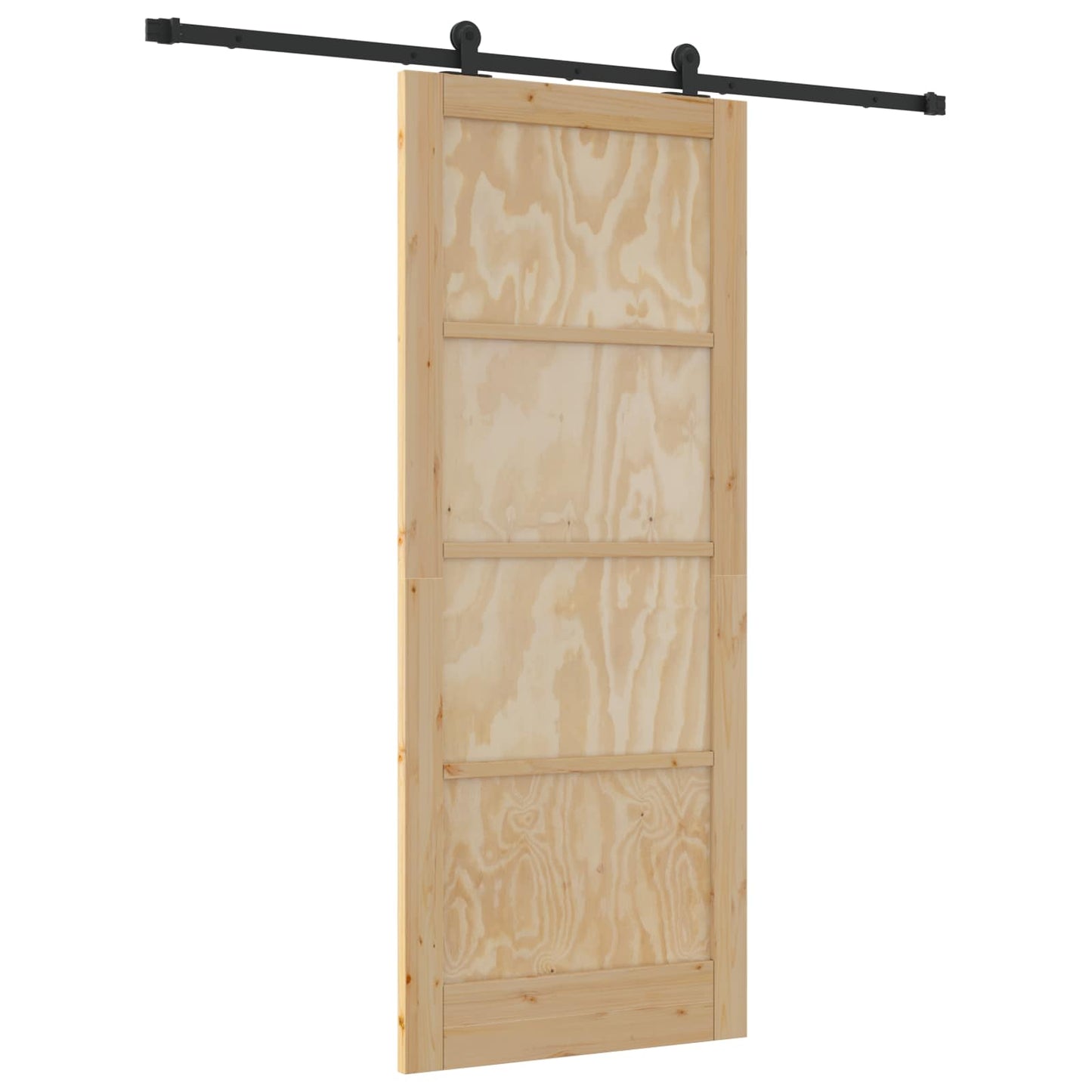Schiebetür Natürlich und Schwarz 86 x 211 cm