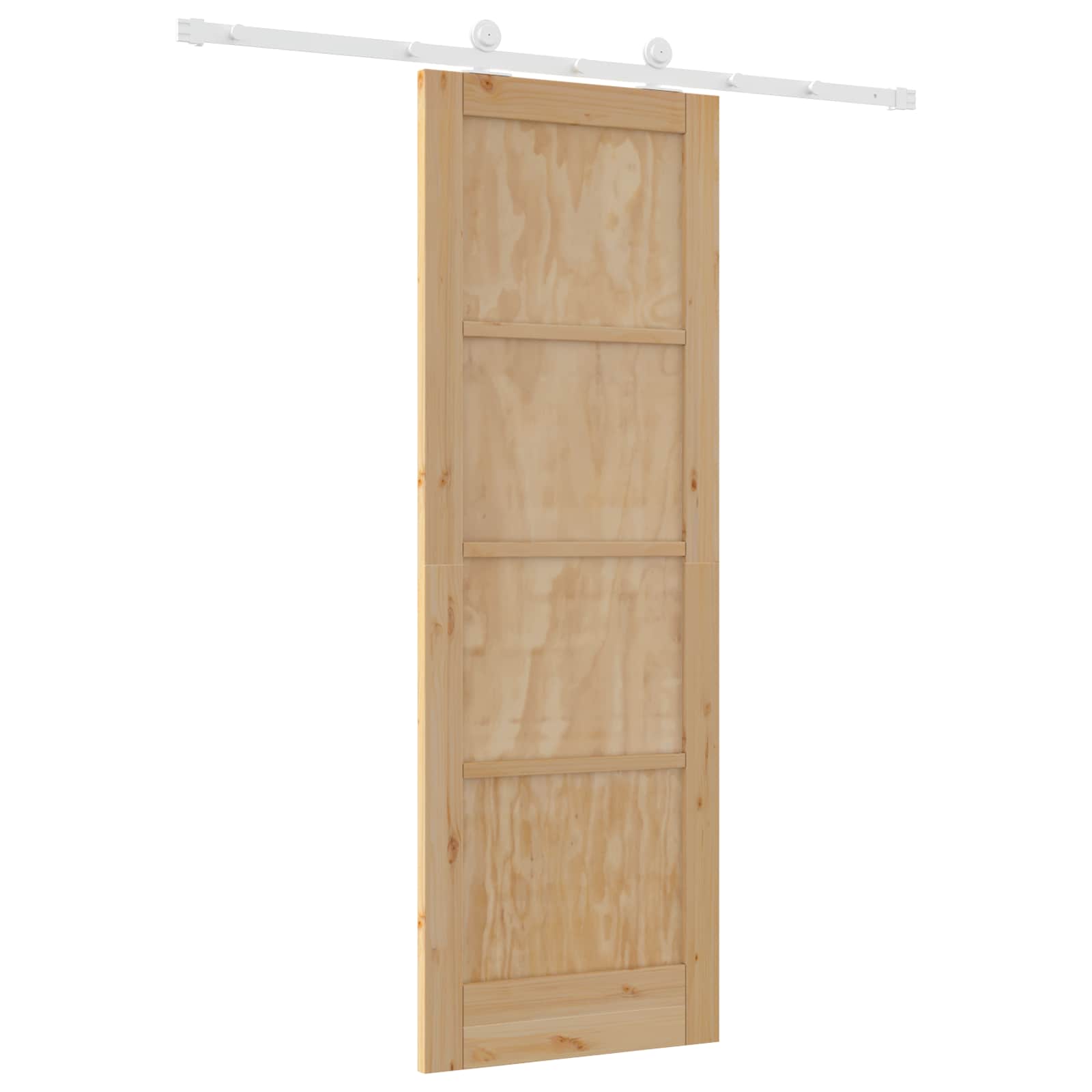 Schiebetür Natürlich und Weiß 73,5 x 211 cm