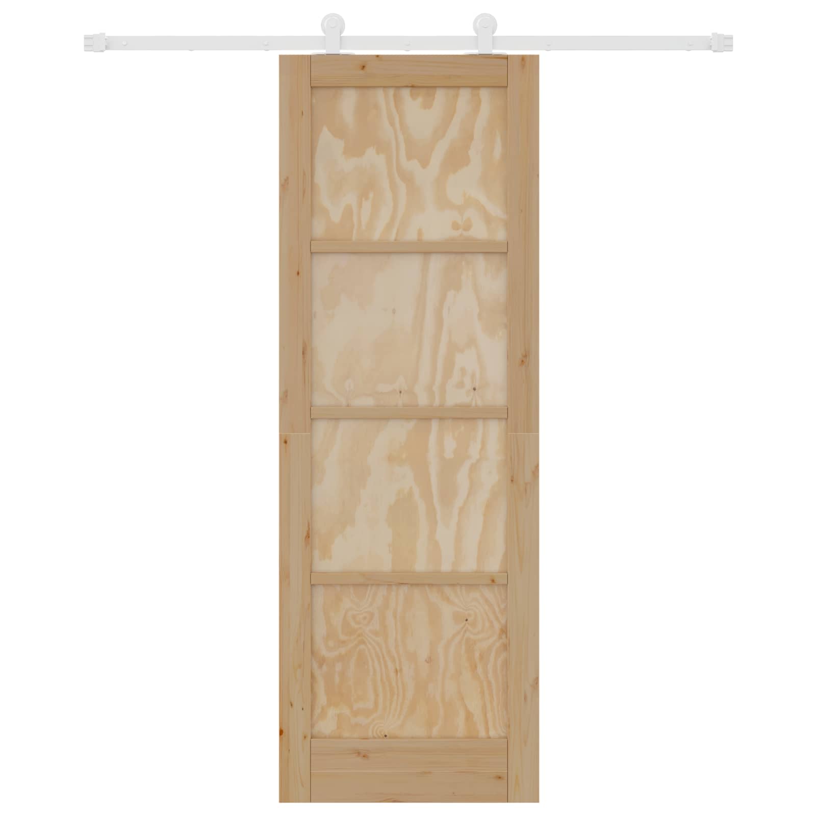 Schiebetür Natürlich und Weiß 73,5 x 211 cm