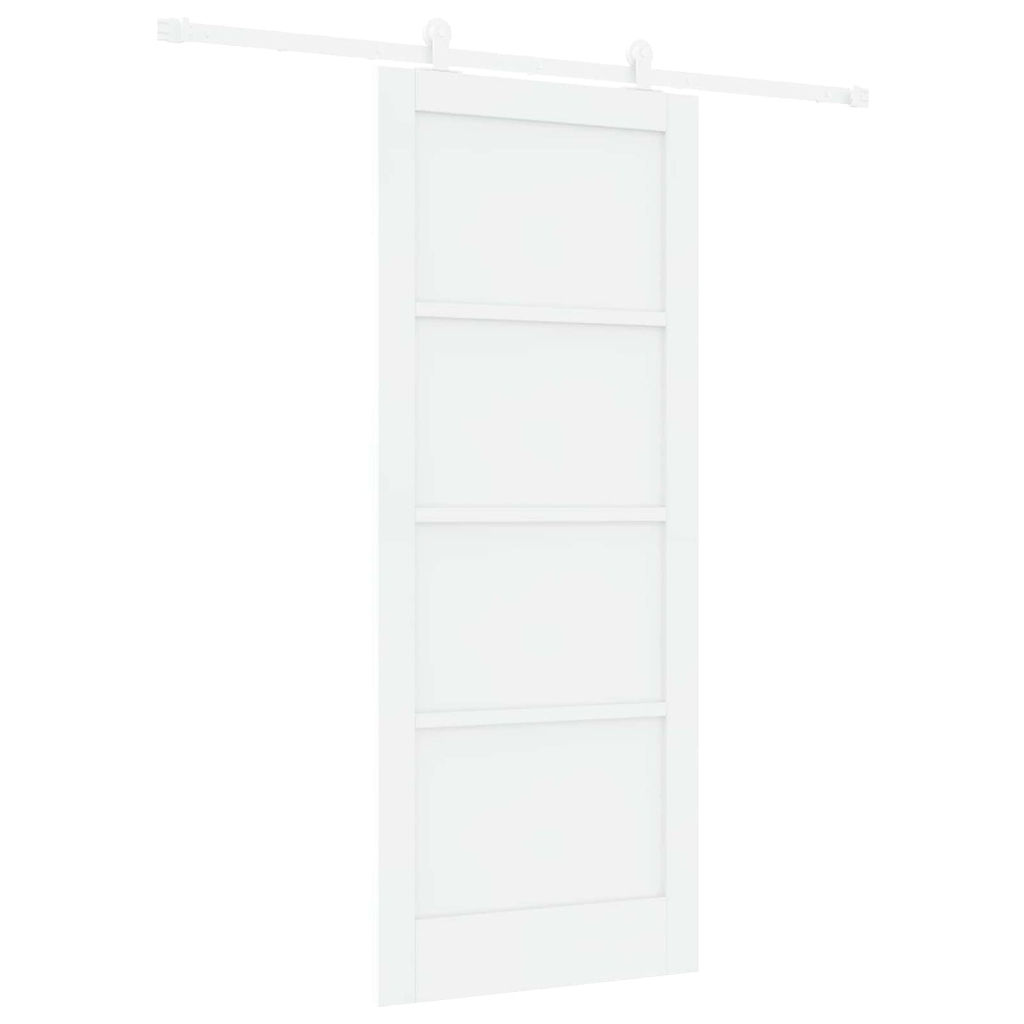 Schiebetür Weiß 83 x 202 cm Massives Kiefernholz