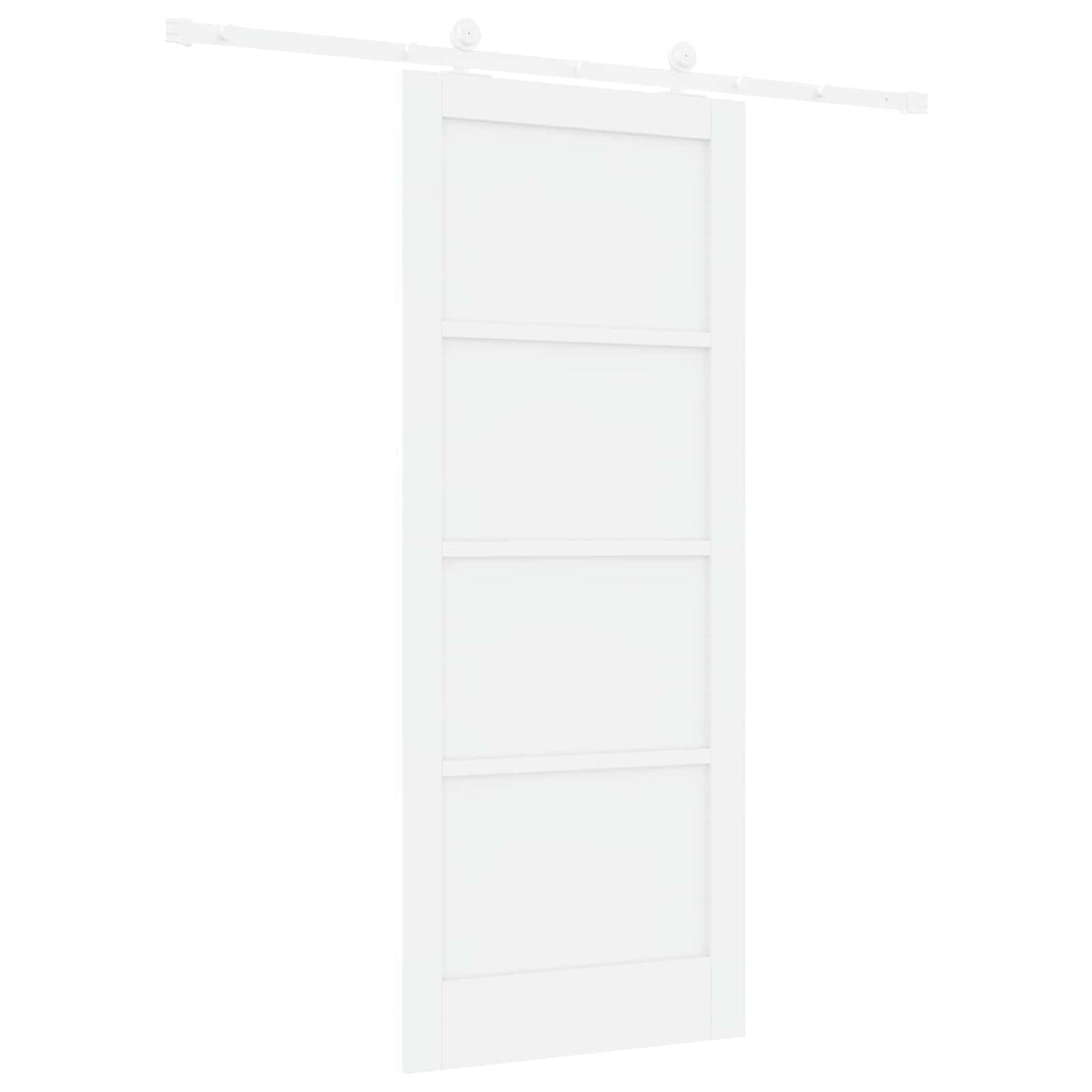 Schiebetür Weiß 83 x 202 cm Massives Kiefernholz