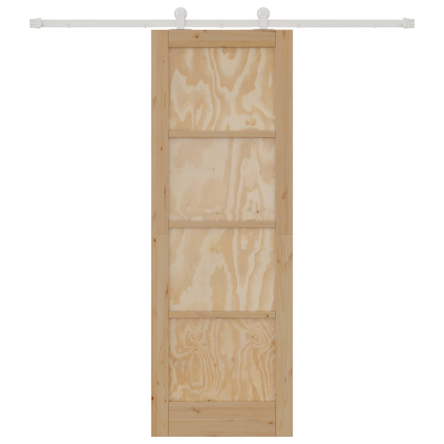 Schiebetür Natürlich und Weiß 73,5 x 211 cm