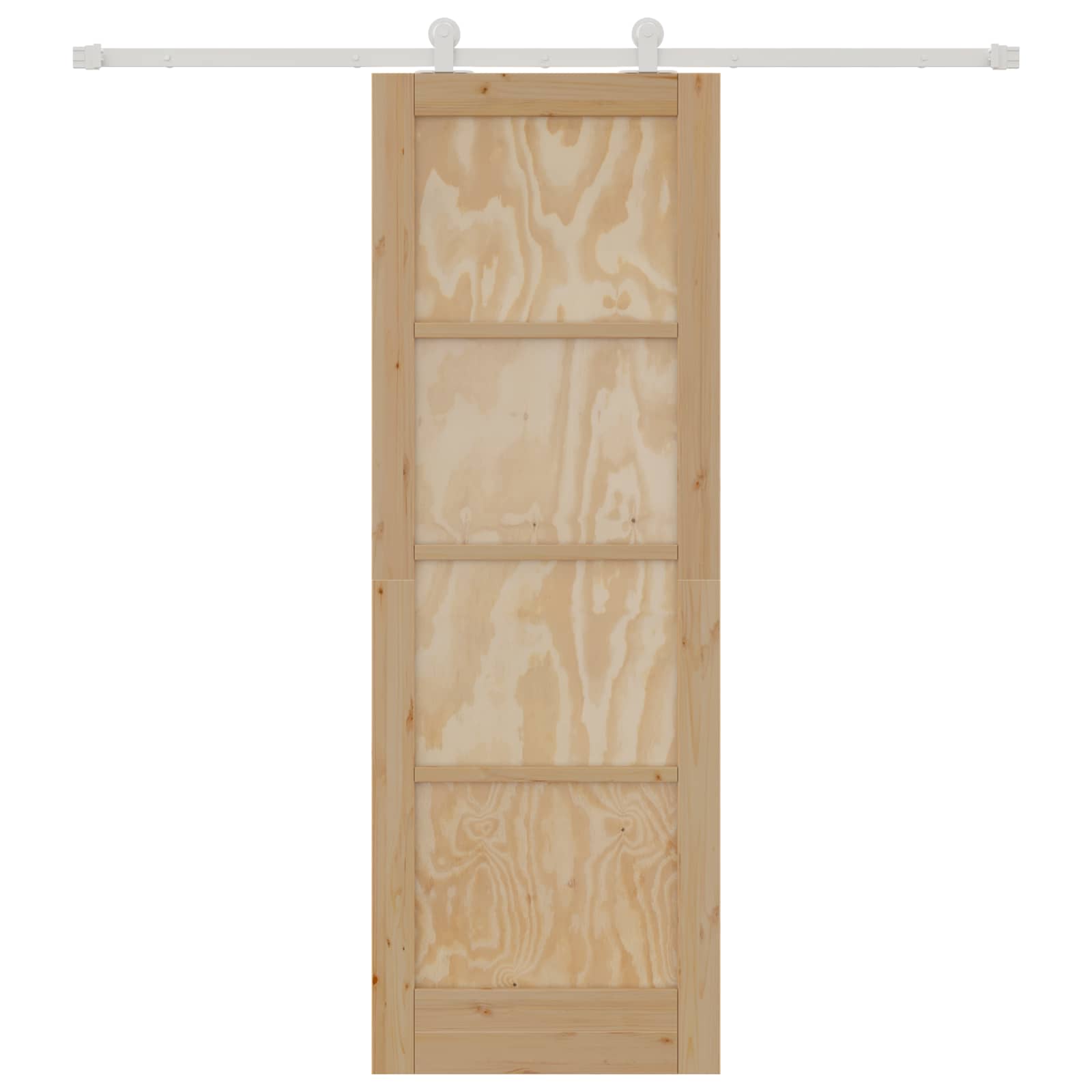 Schiebetür Natürlich und Weiß 73,5 x 211 cm