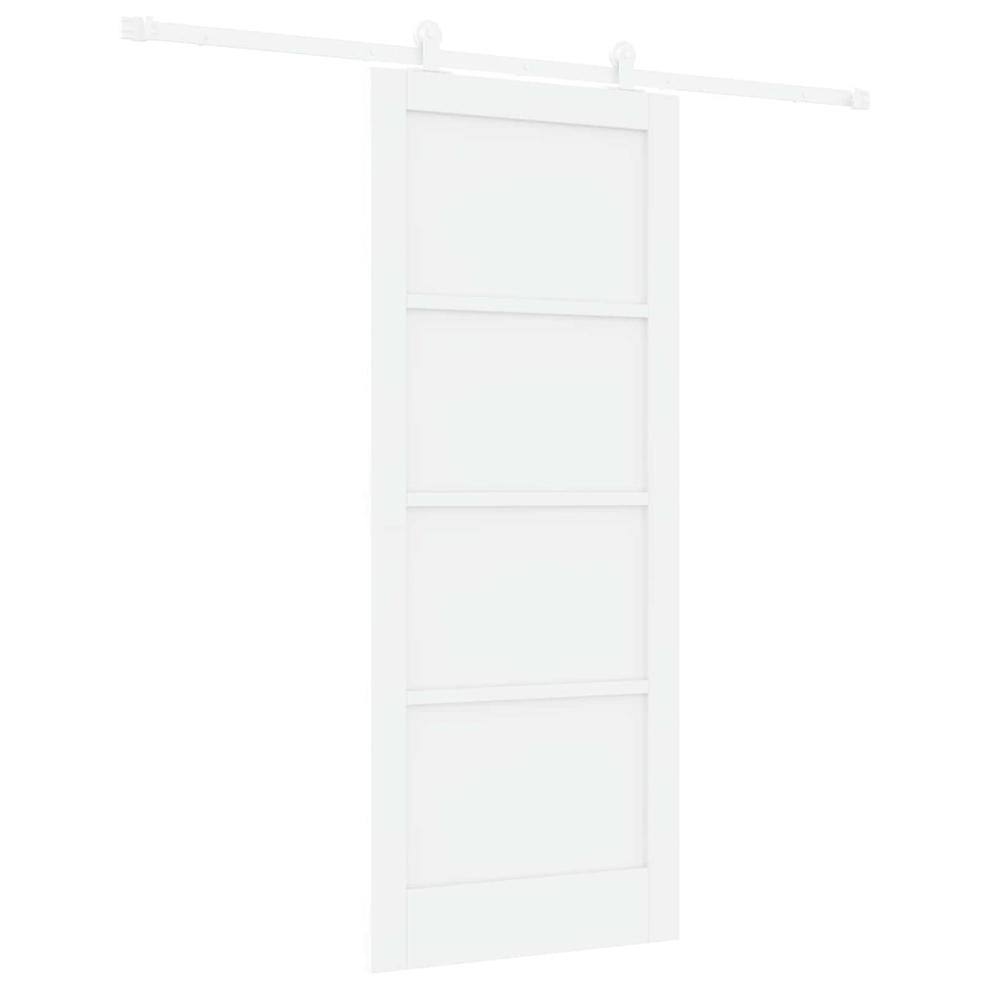 Schiebetür Weiß 83 x 202 cm Massives Kiefernholz