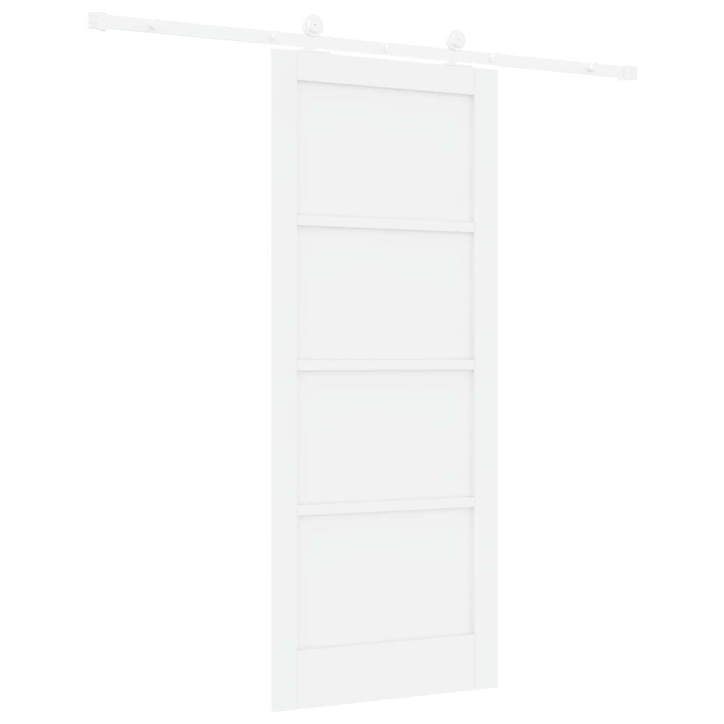 Schiebetür Weiß 83 x 202 cm Massives Kiefernholz