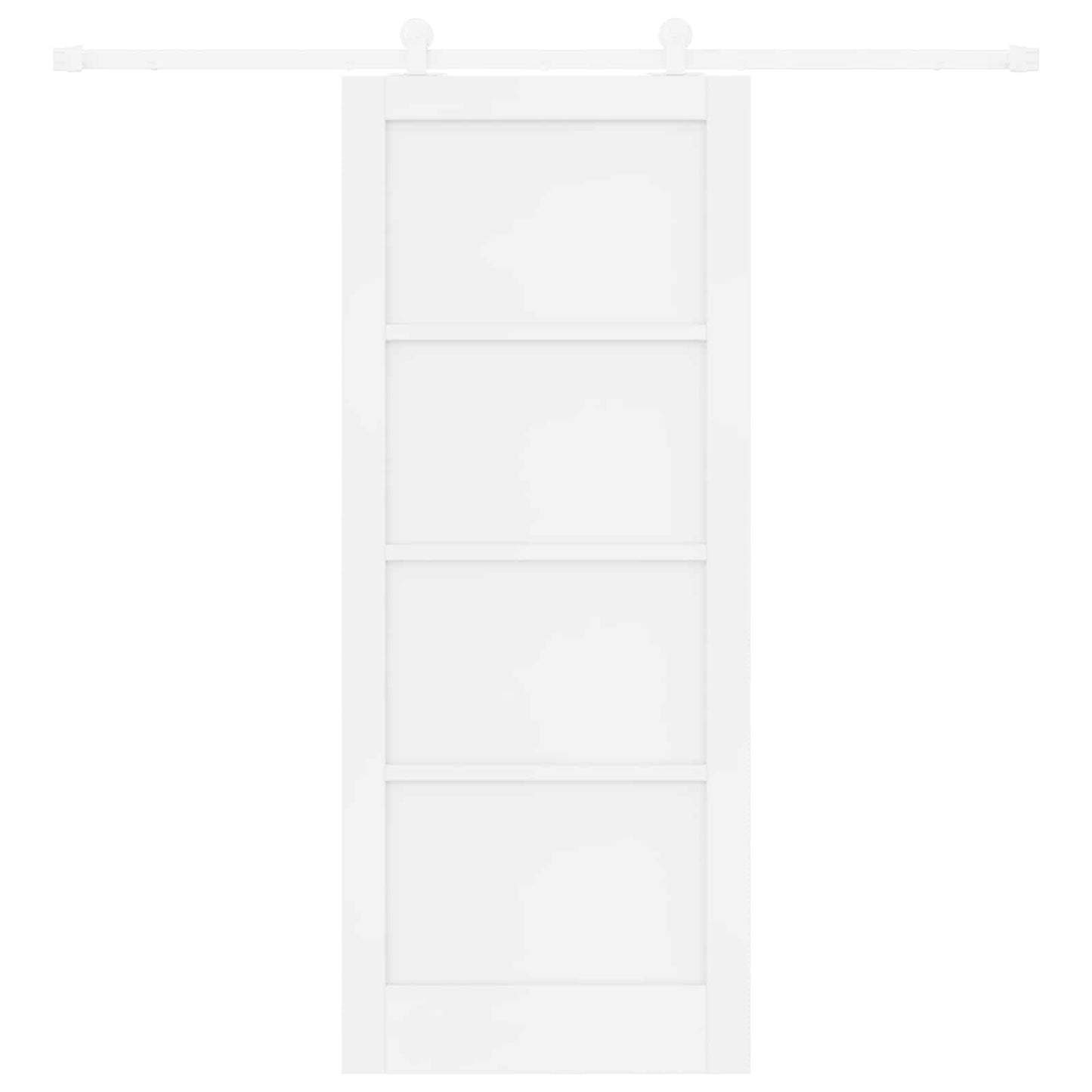 Schiebetür Weiß 83 x 202 cm Massives Kiefernholz