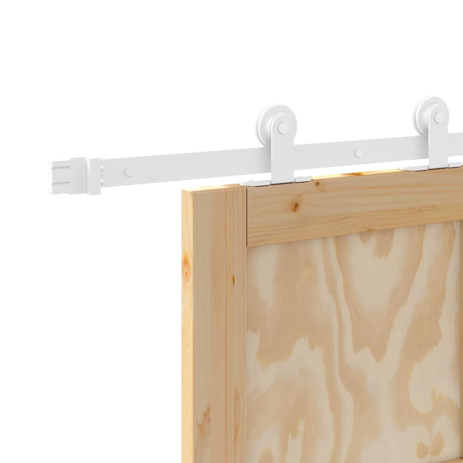 Schiebetür Natürlich und Weiß 86 x 211 cm Massives Kiefernholz