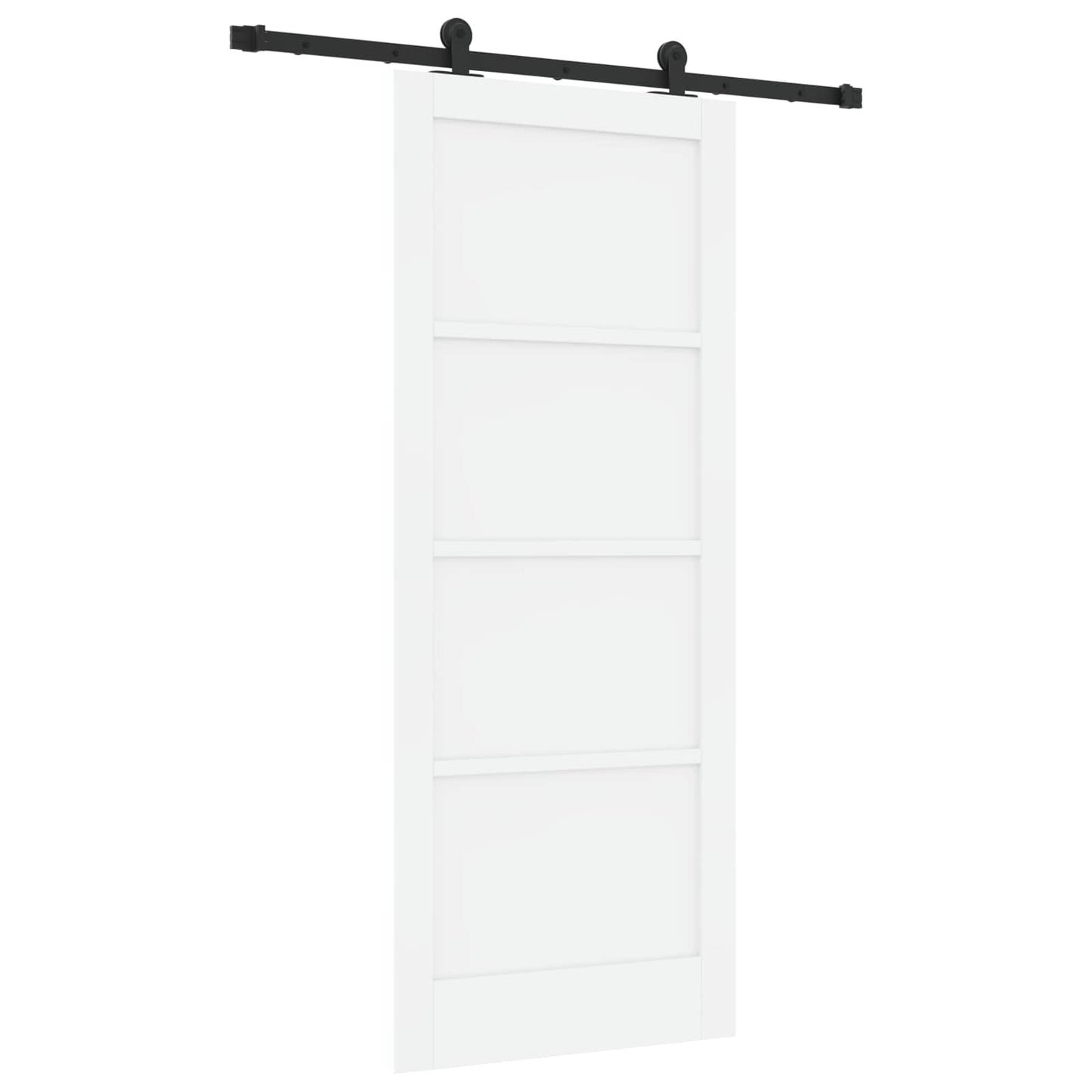 Schiebetür ORKDAL Weiß 83 x 202 cm Massives Kiefernholz