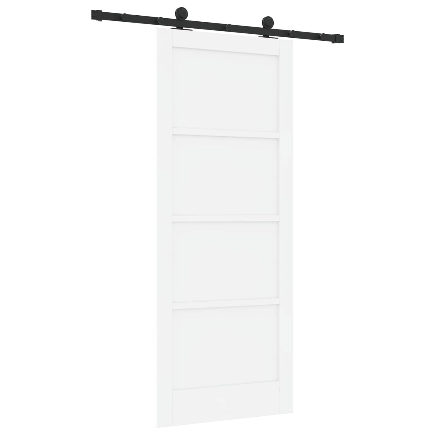 Schiebetür ORKDAL Weiß 83 x 202 cm Massives Kiefernholz