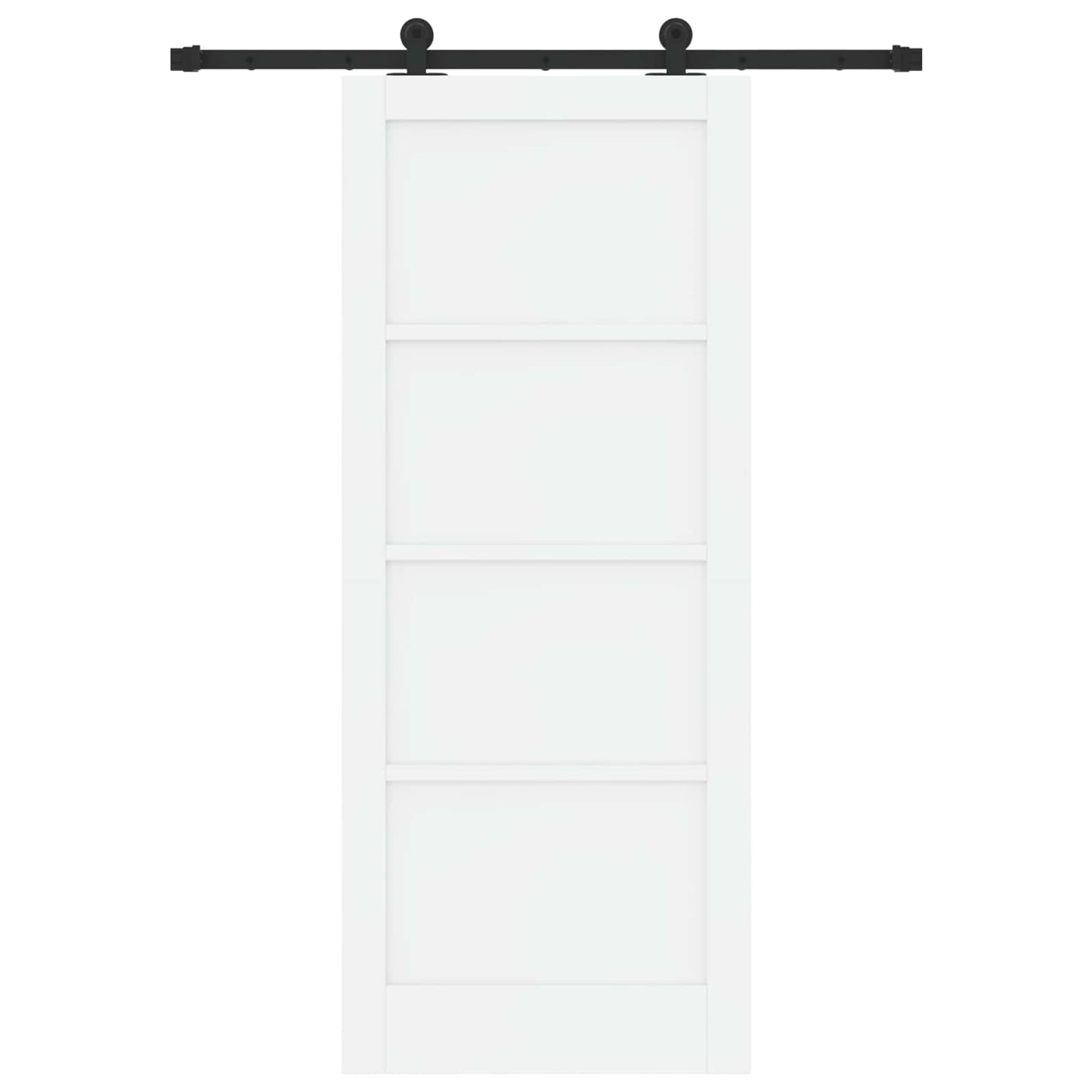 Schiebetür ORKDAL Weiß 83 x 202 cm Massives Kiefernholz