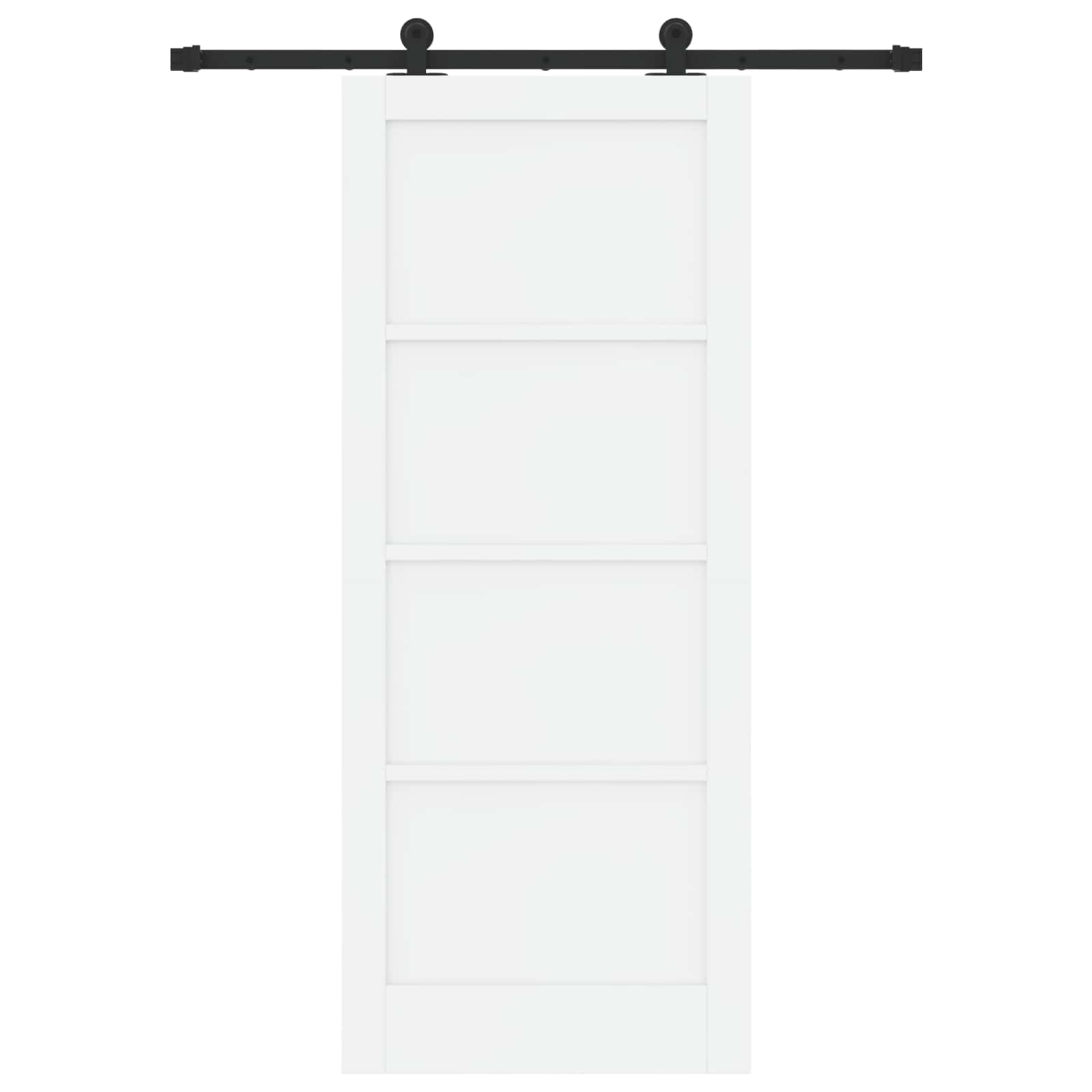 Schiebetür ORKDAL Weiß 83 x 202 cm Massives Kiefernholz