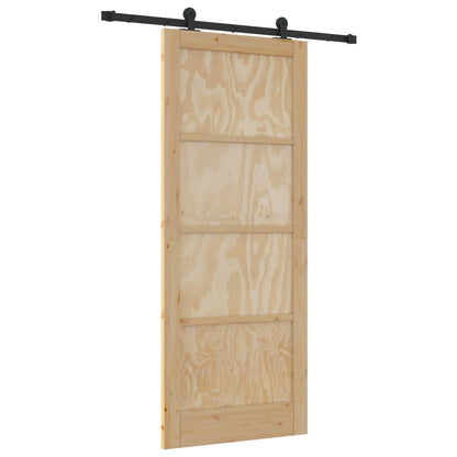 Schiebetür ORKDAL Natur 86 x 211 cm Massives Kiefernholz