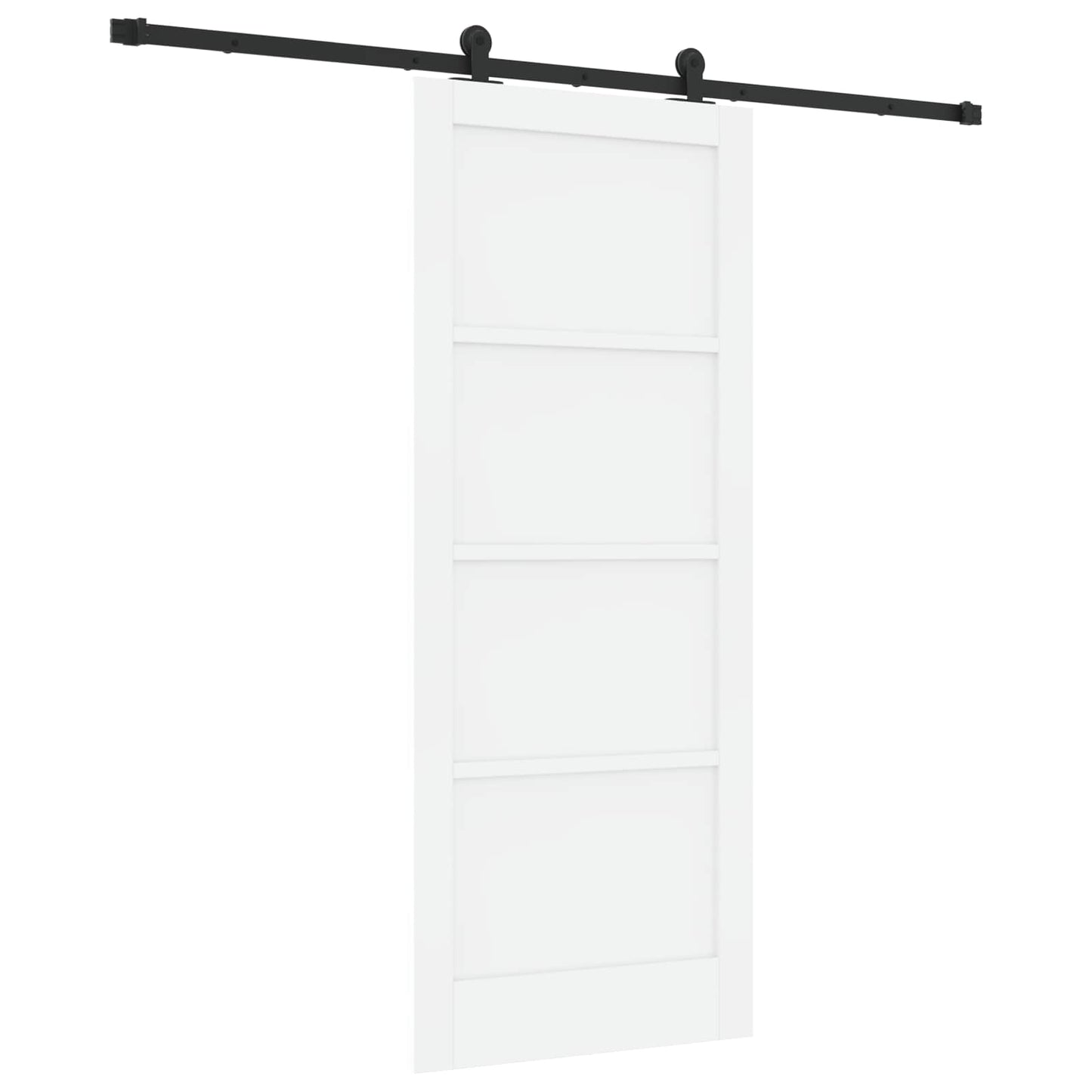 Schiebetür ORKDAL Weiß 83 x 202 cm Massives Kiefernholz