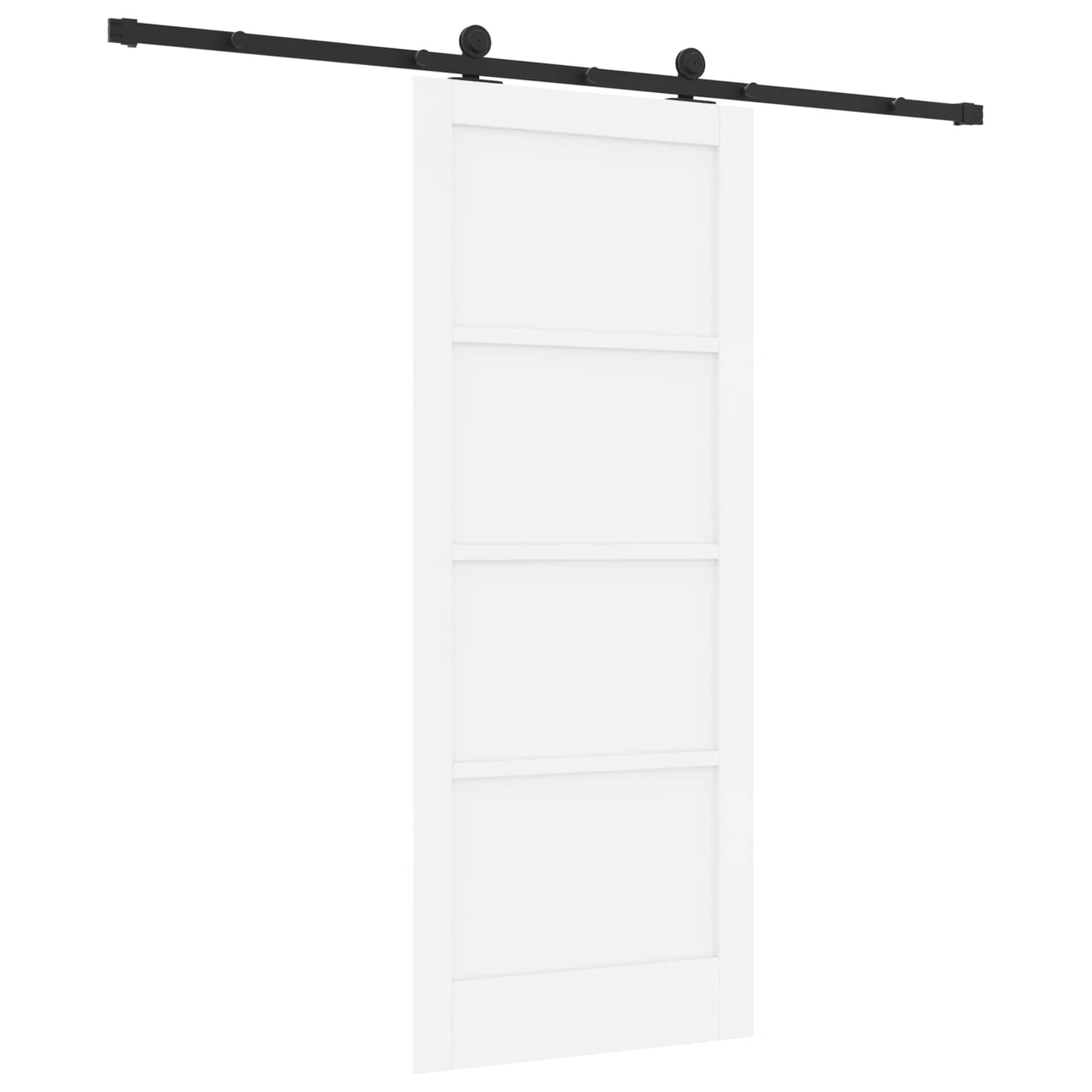 Schiebetür ORKDAL Weiß 83 x 202 cm Massives Kiefernholz