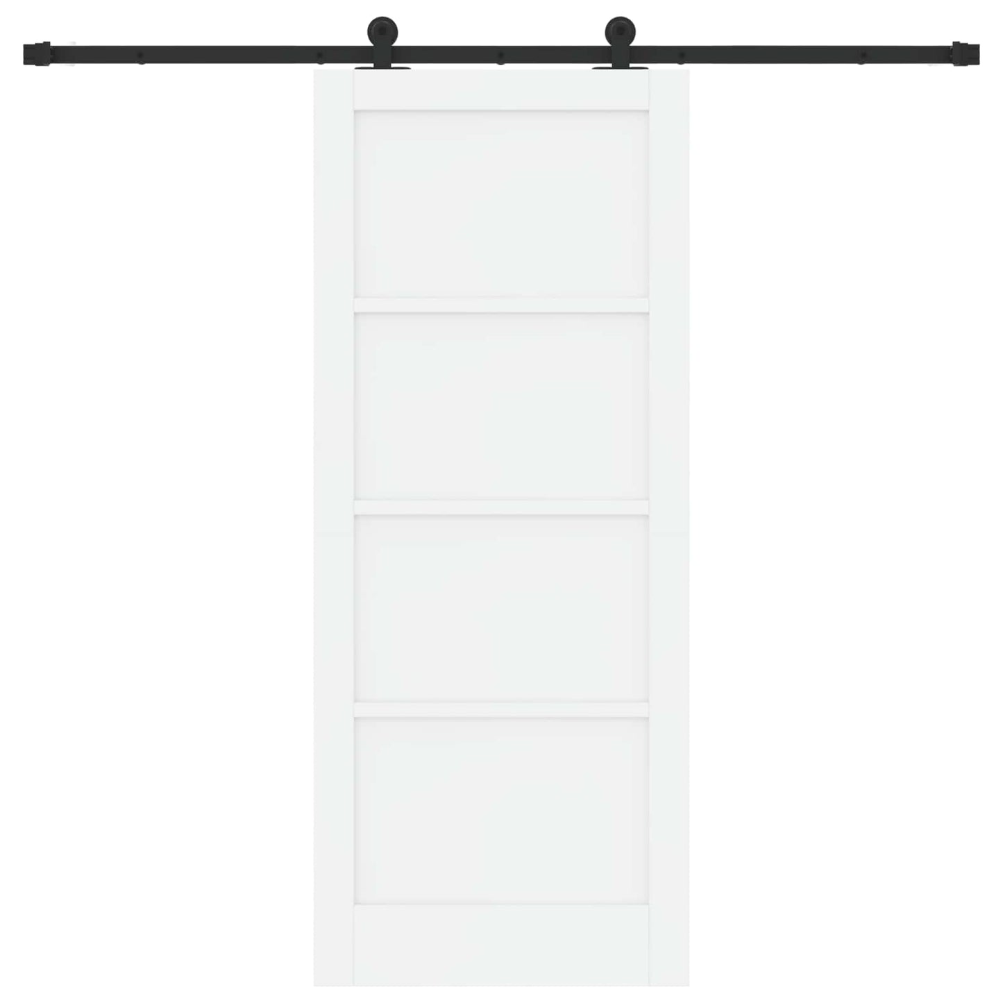 Schiebetür ORKDAL Weiß 83 x 202 cm Massives Kiefernholz