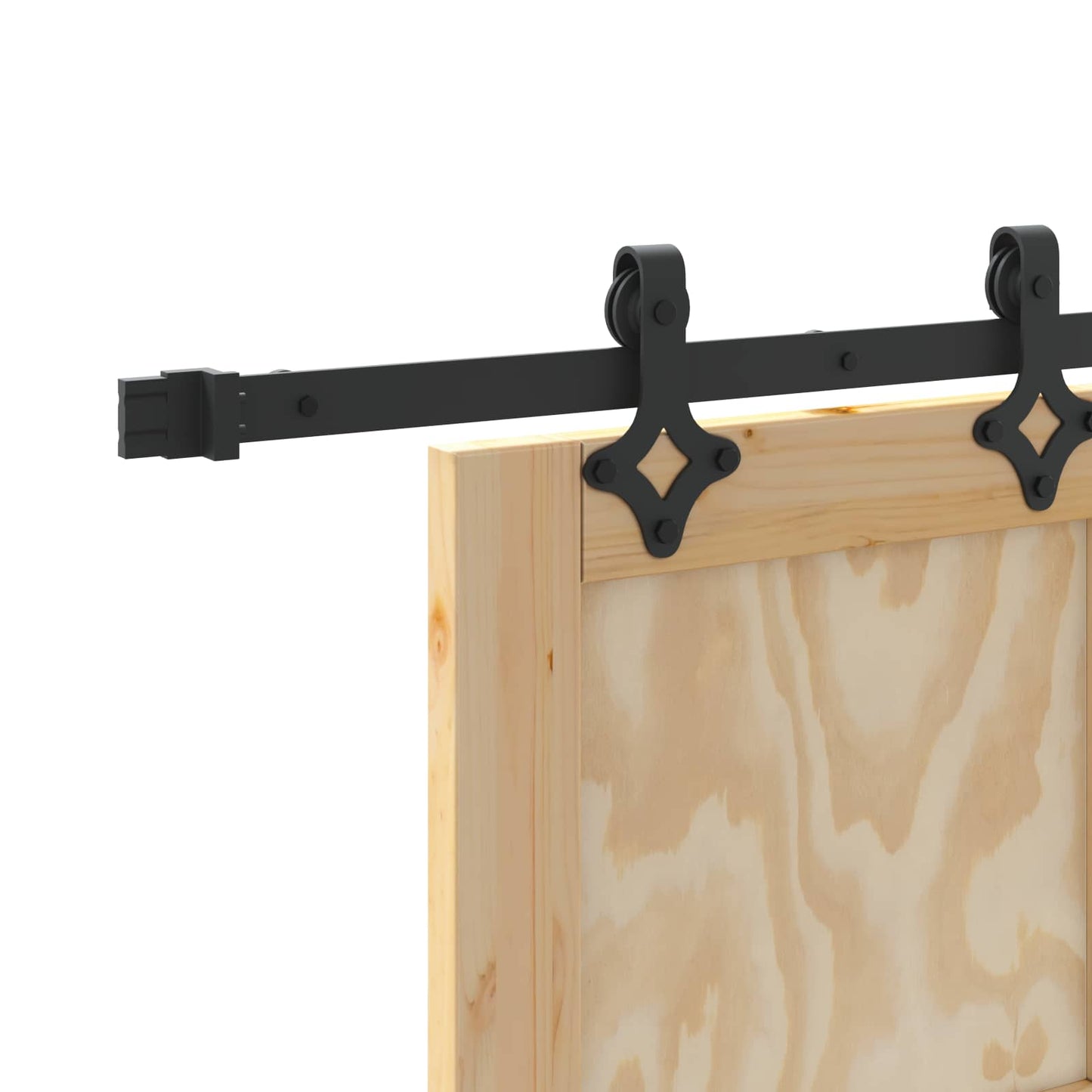 Schiebetür Natürlich und Schwarz 61 x 198,5 cm